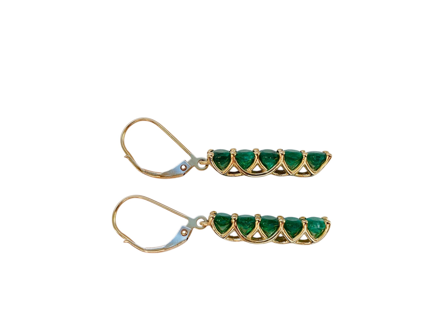 9ct Gold Emerald Earrings