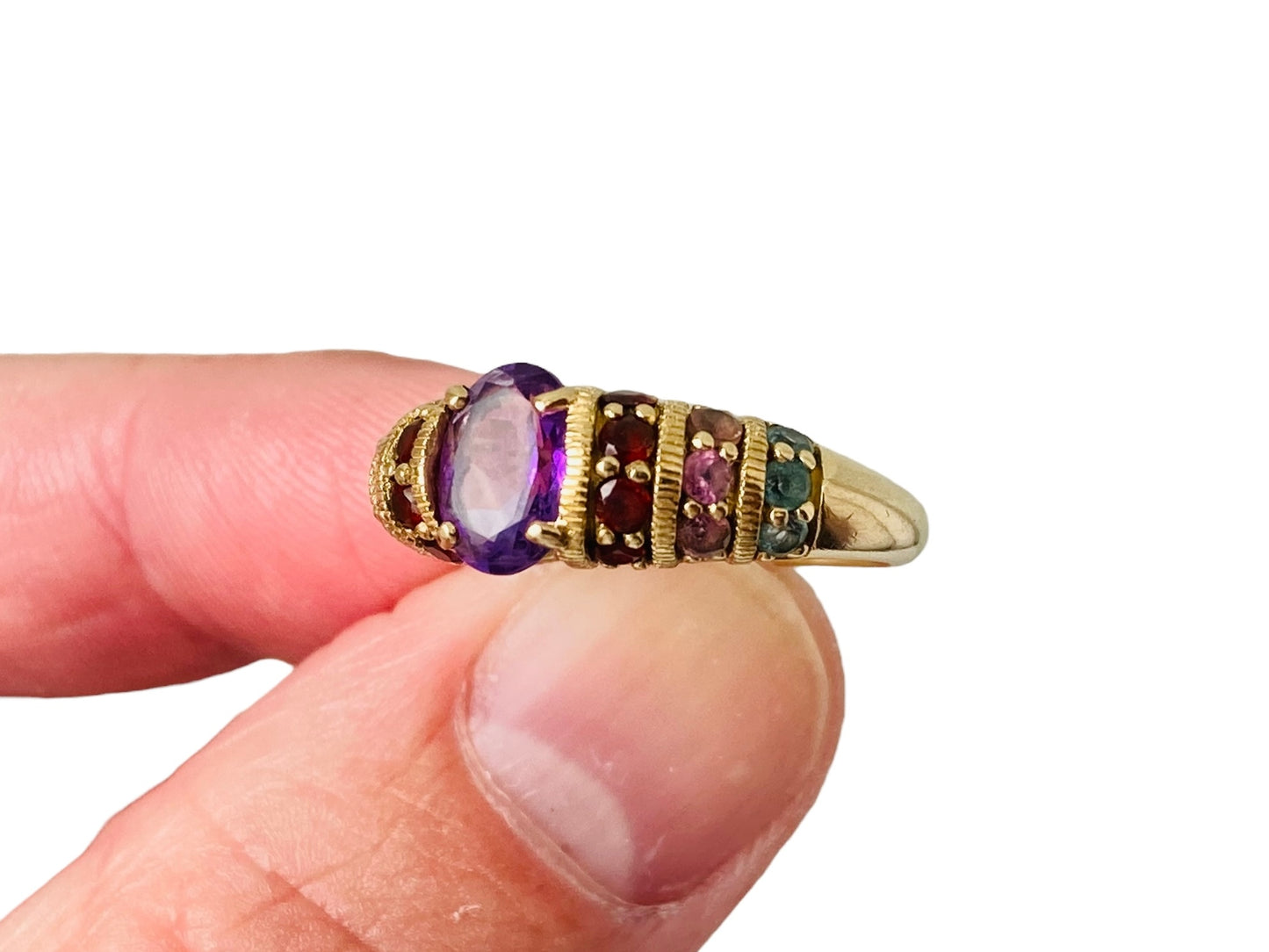 9ct Gold Multi-Gemstone Ring