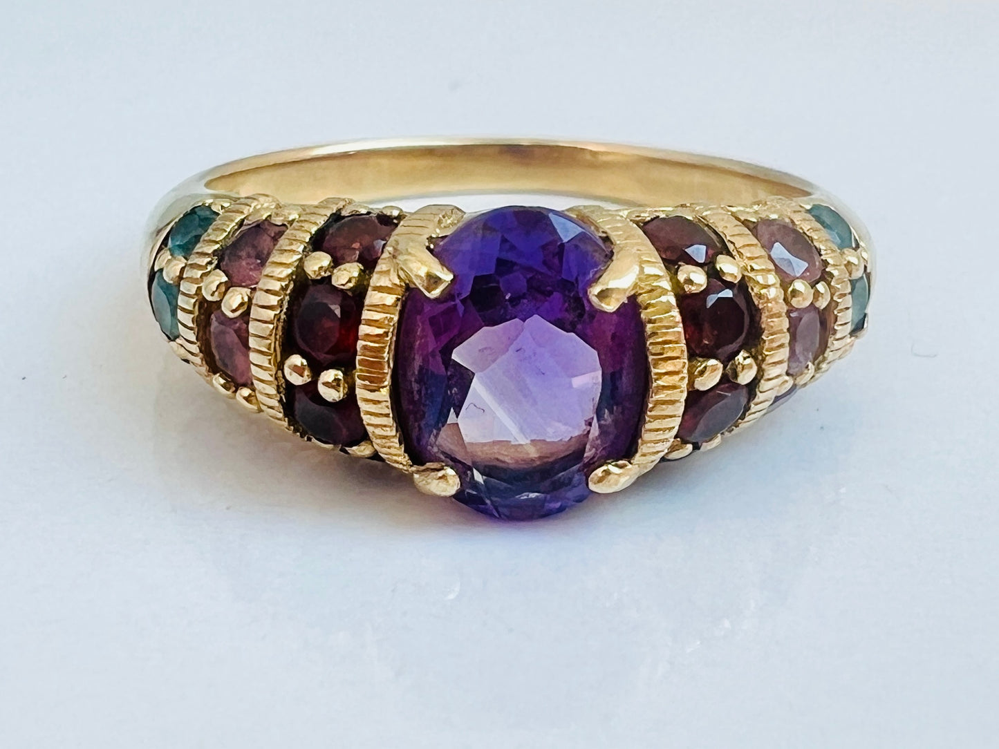 9ct Gold Multi-Gemstone Ring