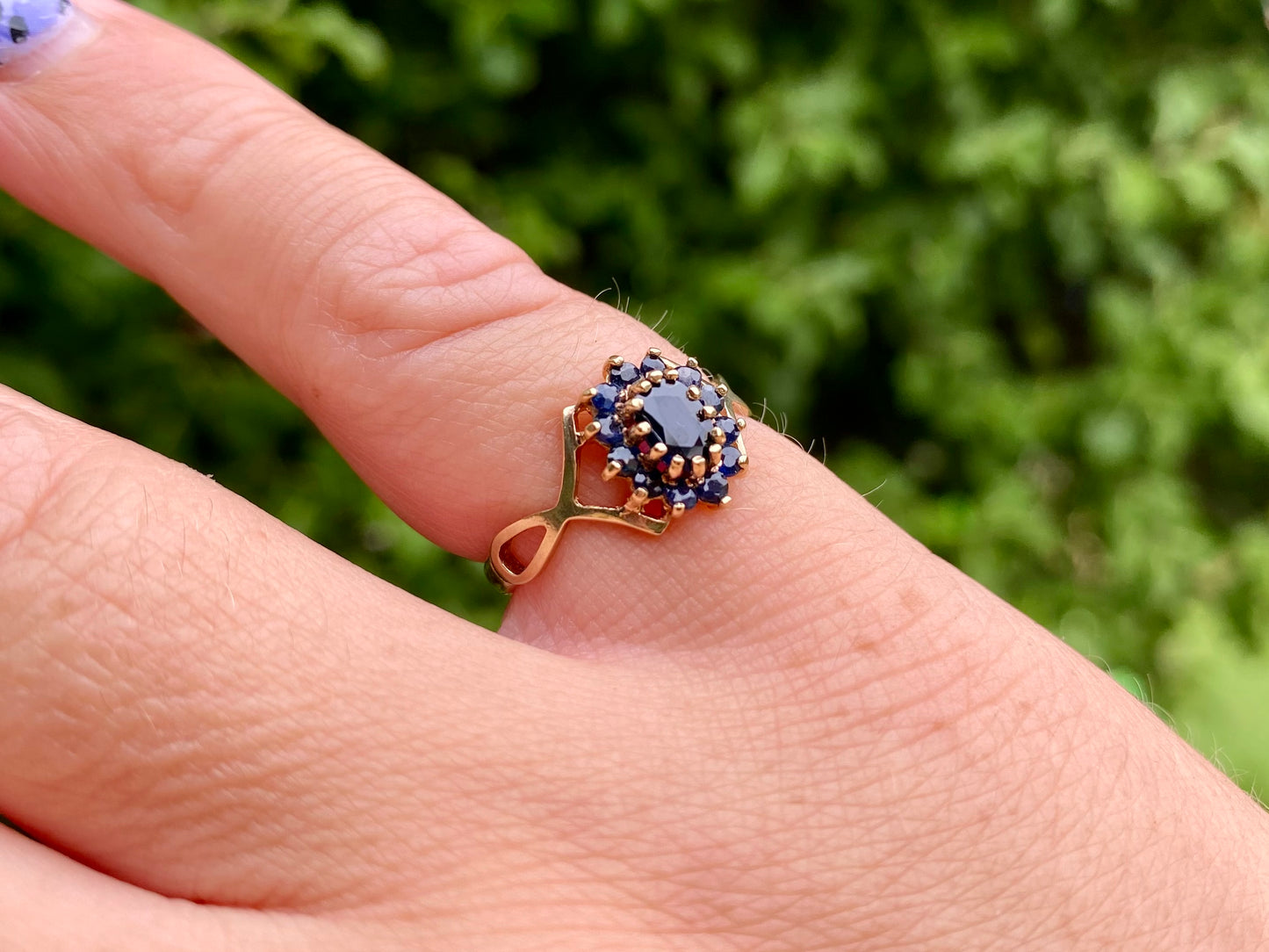 Vintage 9ct Gold Sapphire Ring