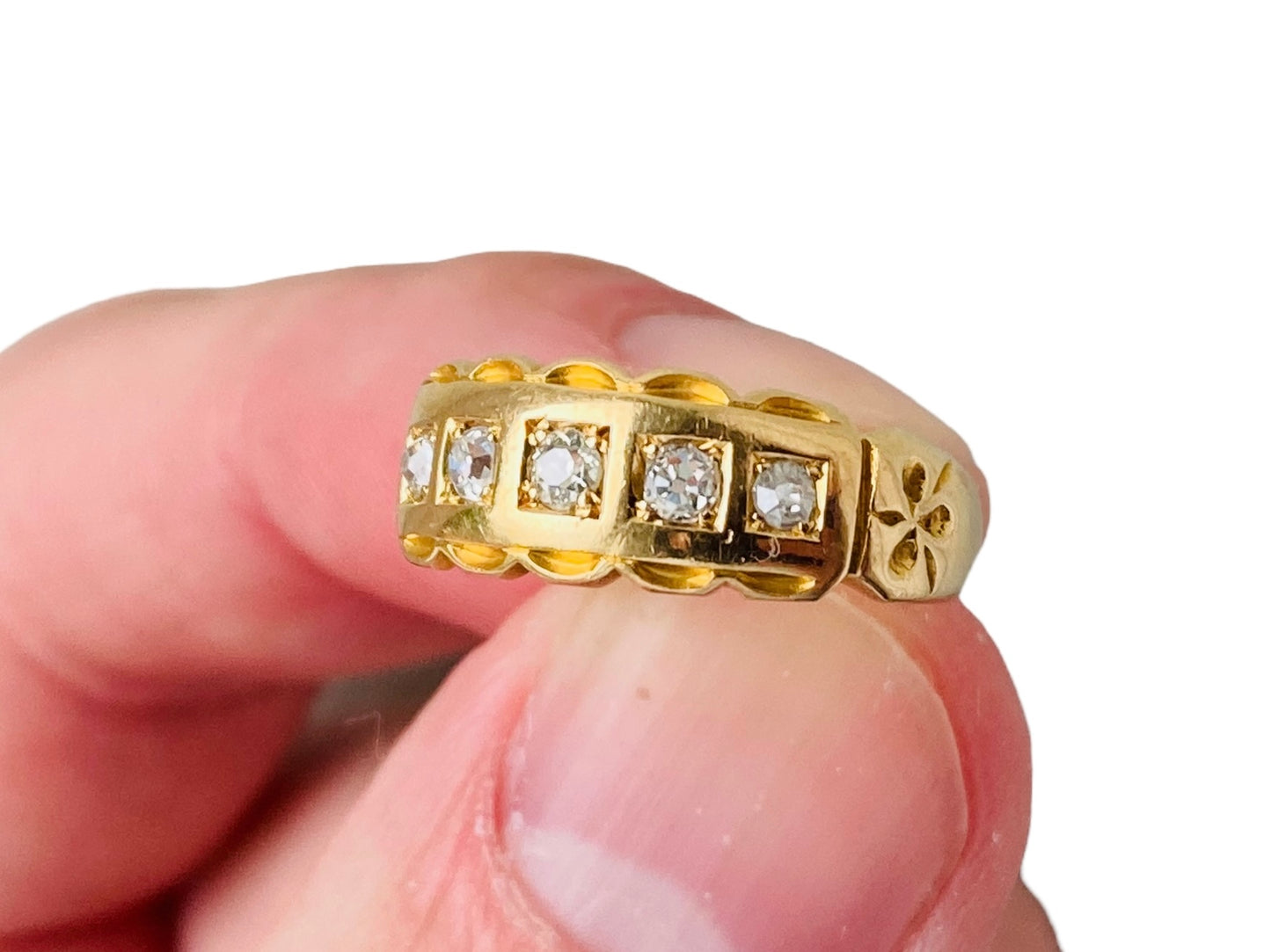Antique 18ct Gold Five-Stone Diamond Ring