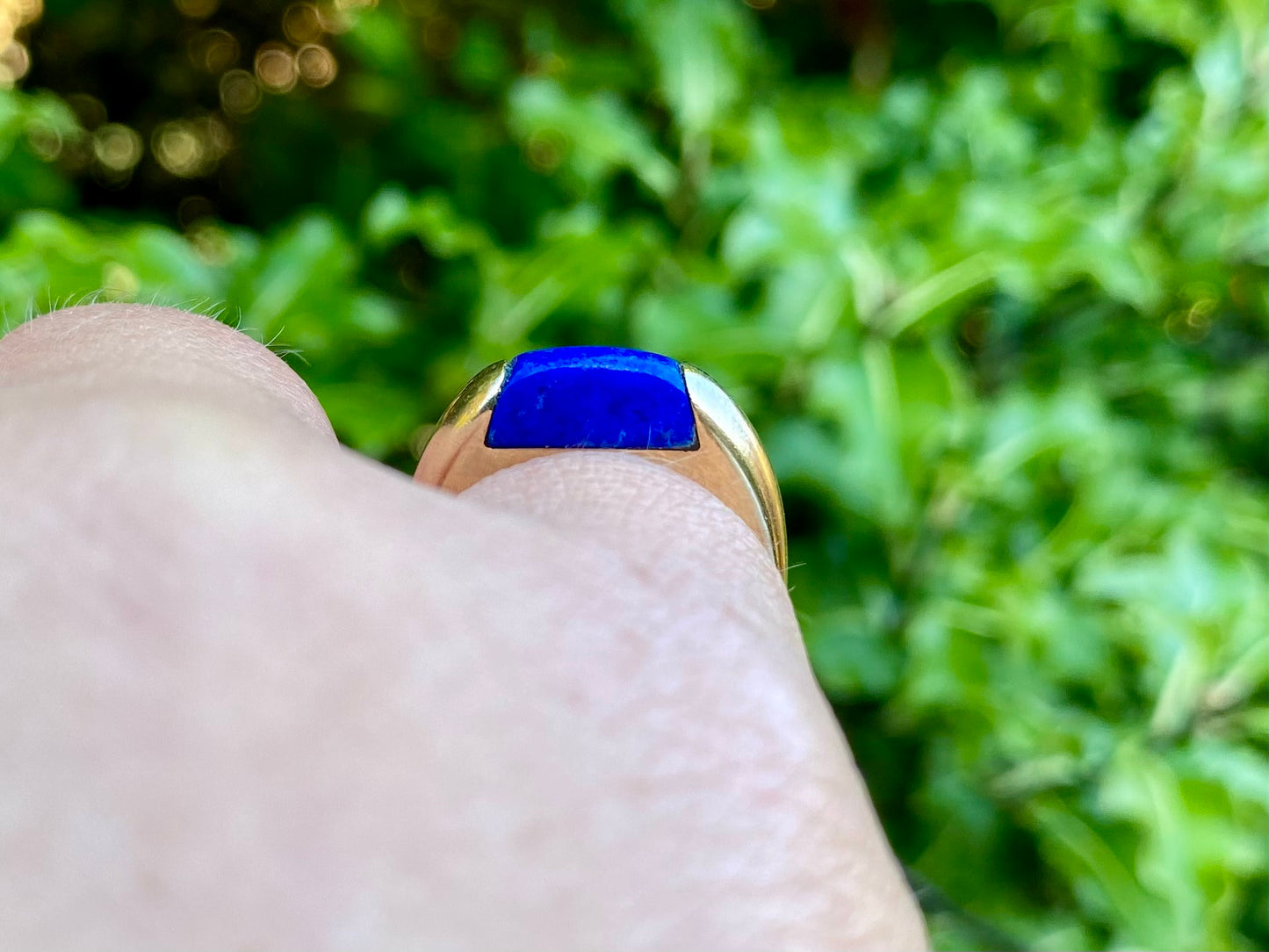 Vintage 9ct Gold Lapis Lazuli Ring