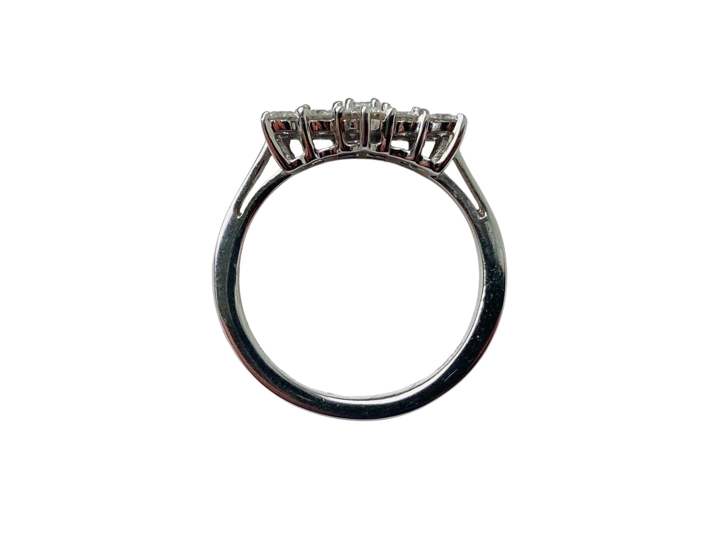 Platinum 1.00ct Diamond Boat Ring