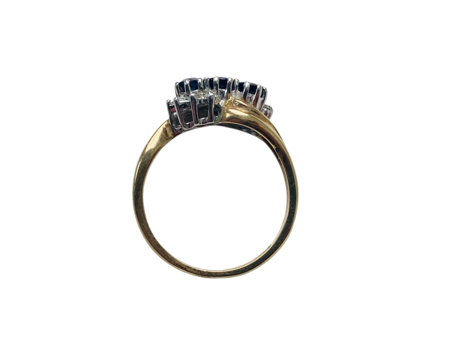 Vintage 9ct Gold Sapphire & Diamond Ring