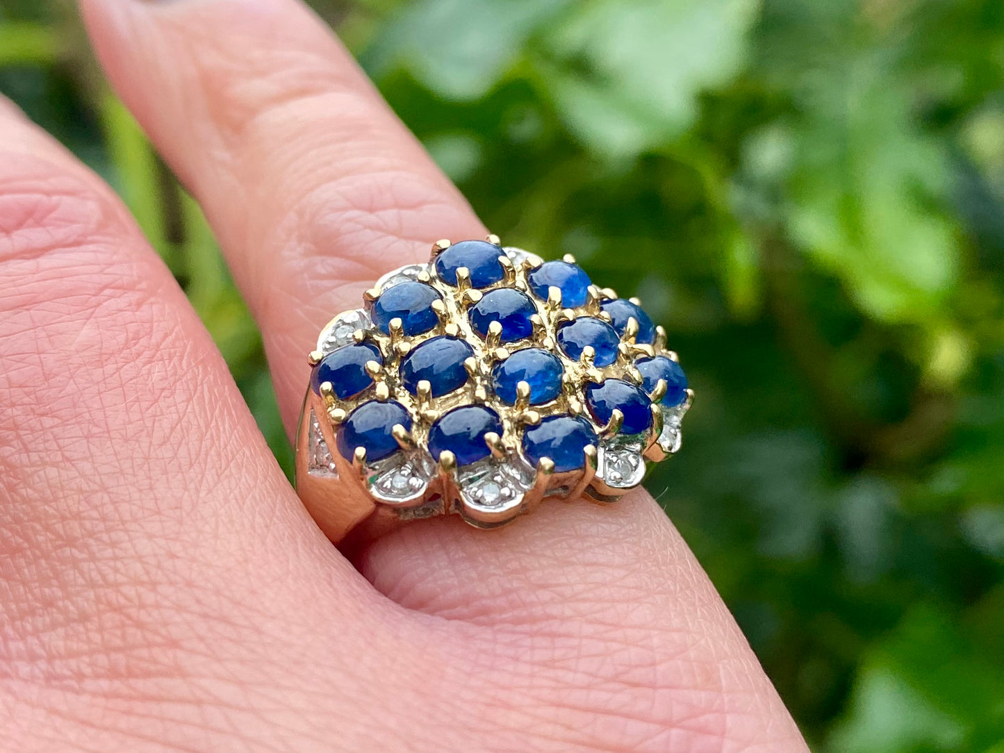 9ct Gold Sapphire & Diamond Ring