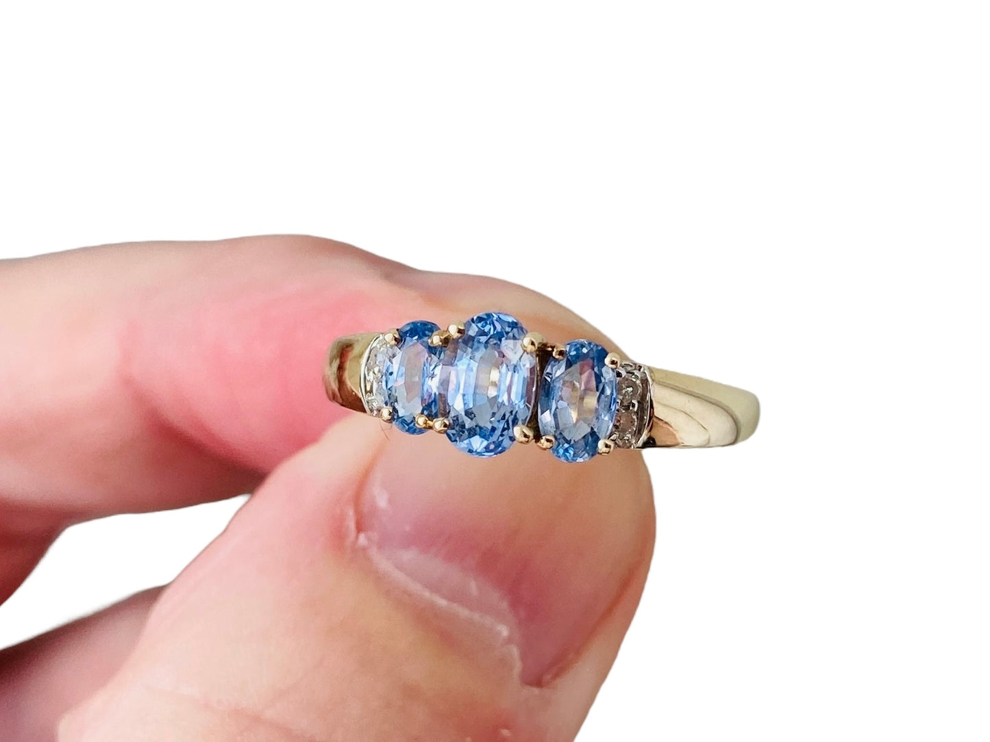 9ct Gold Sapphire & Diamond Ring