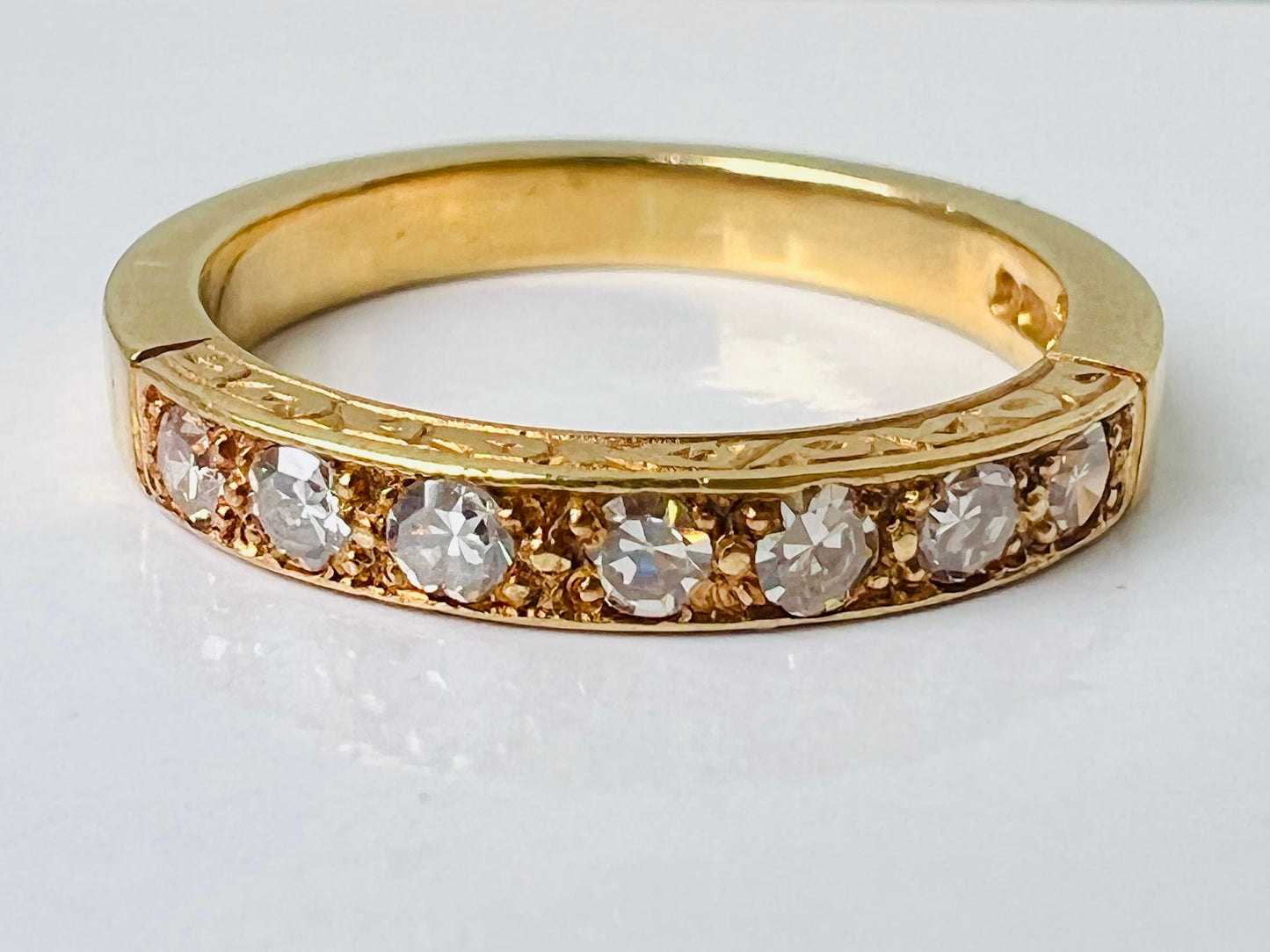 Vintage 18ct Gold Seven-Stone Diamond Ring