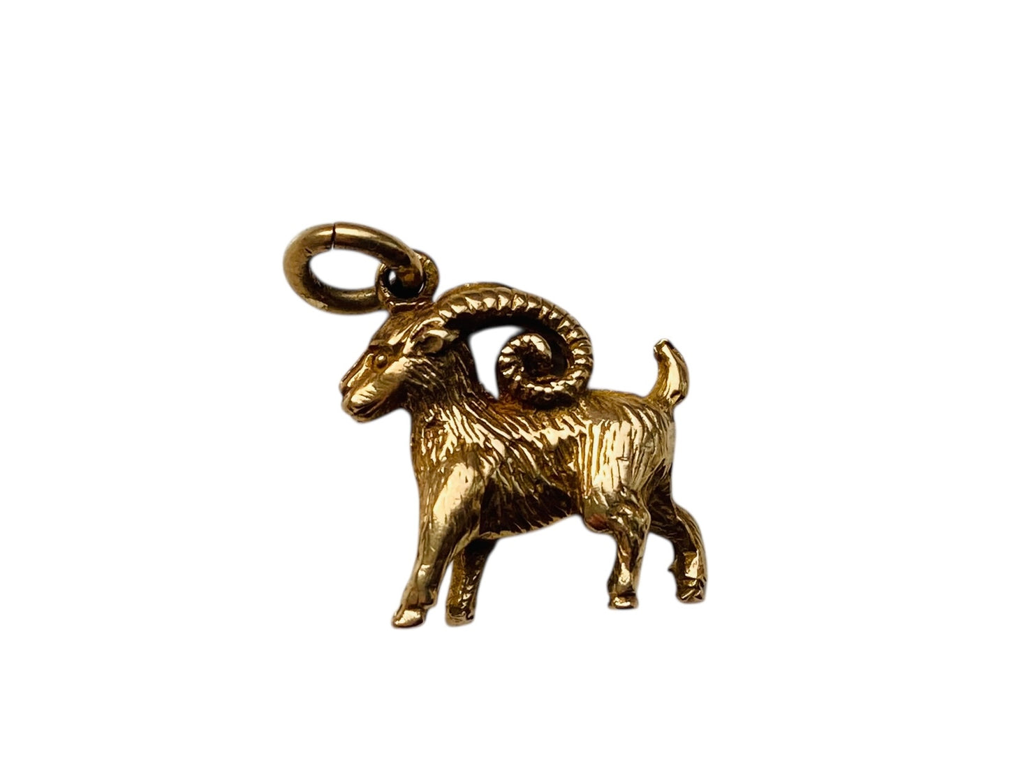 9ct Gold Ram Pendant Or Charm