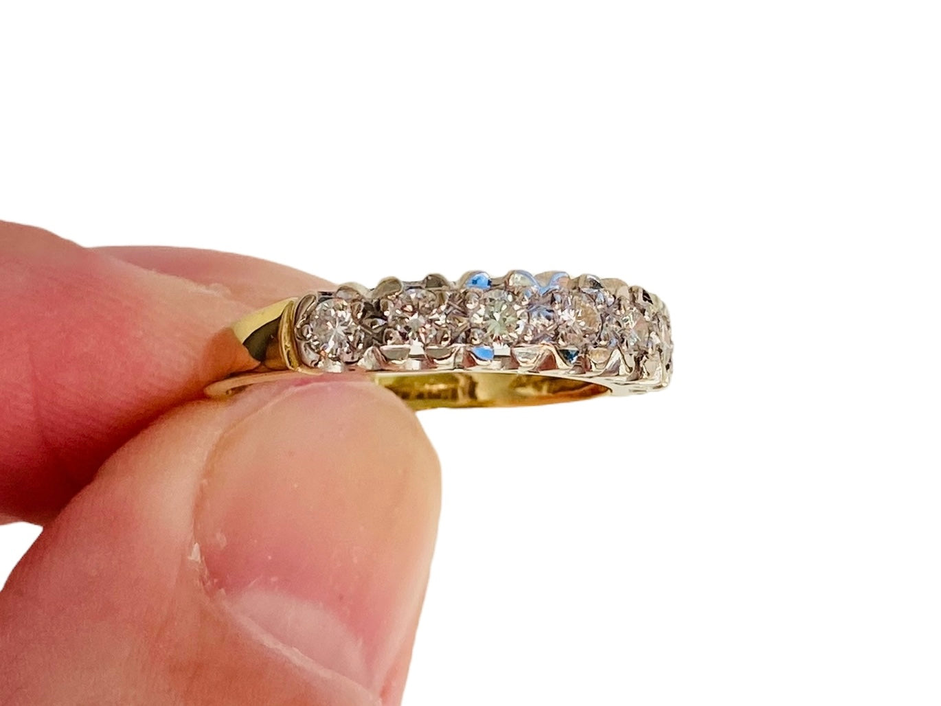Vintage 18ct Gold Seven-Stone Diamond Ring