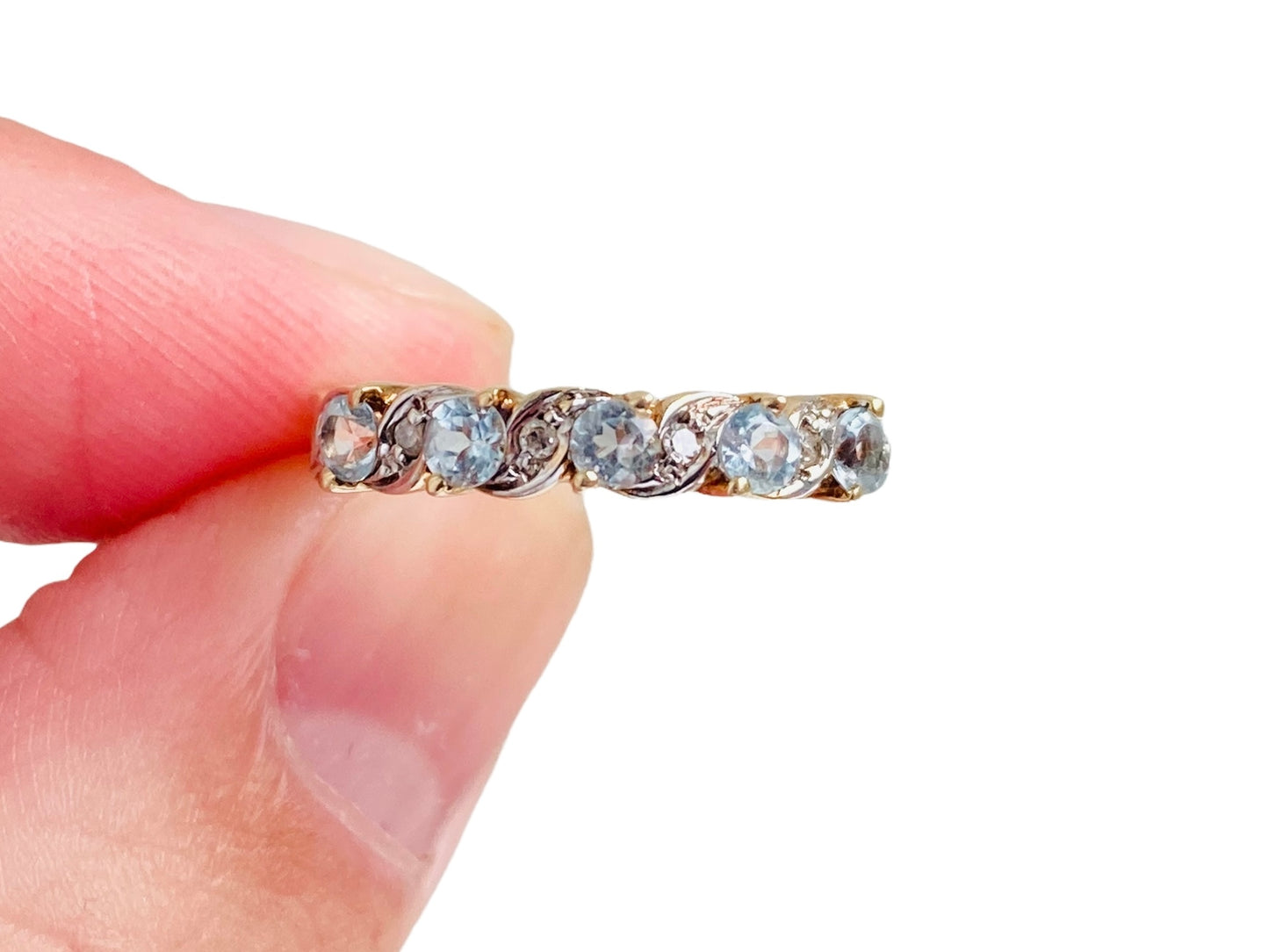 9ct Gold Topaz & Diamond Ring