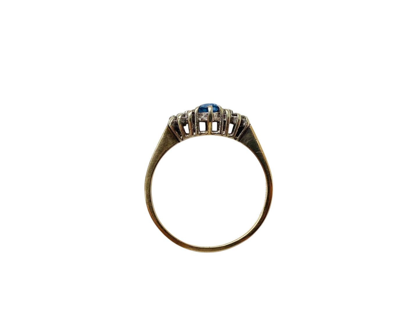 Vintage 9ct Gold Sapphire & Diamond Ring