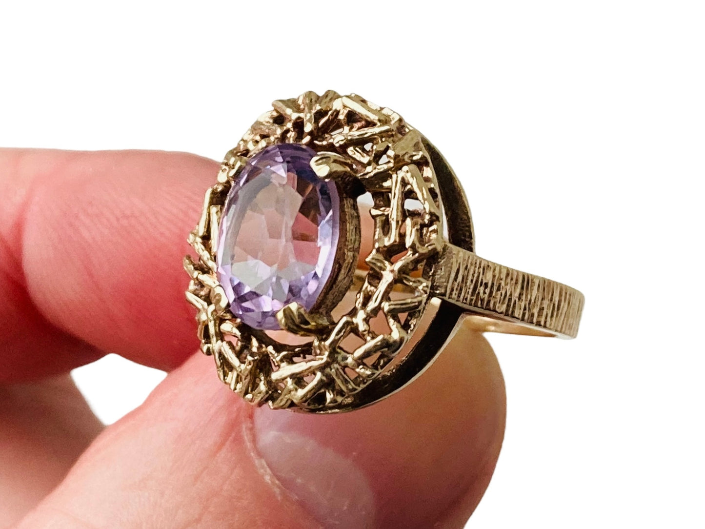 Vintage 9ct Gold Amethyst Ring