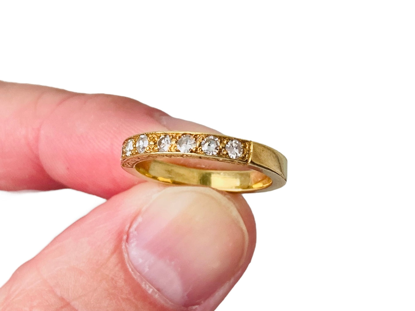 Vintage 18ct Gold Seven-Stone Diamond Ring