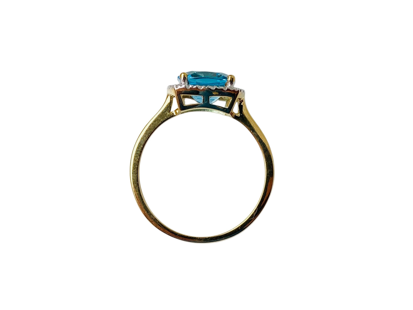 9ct Gold Topaz & Diamond Ring