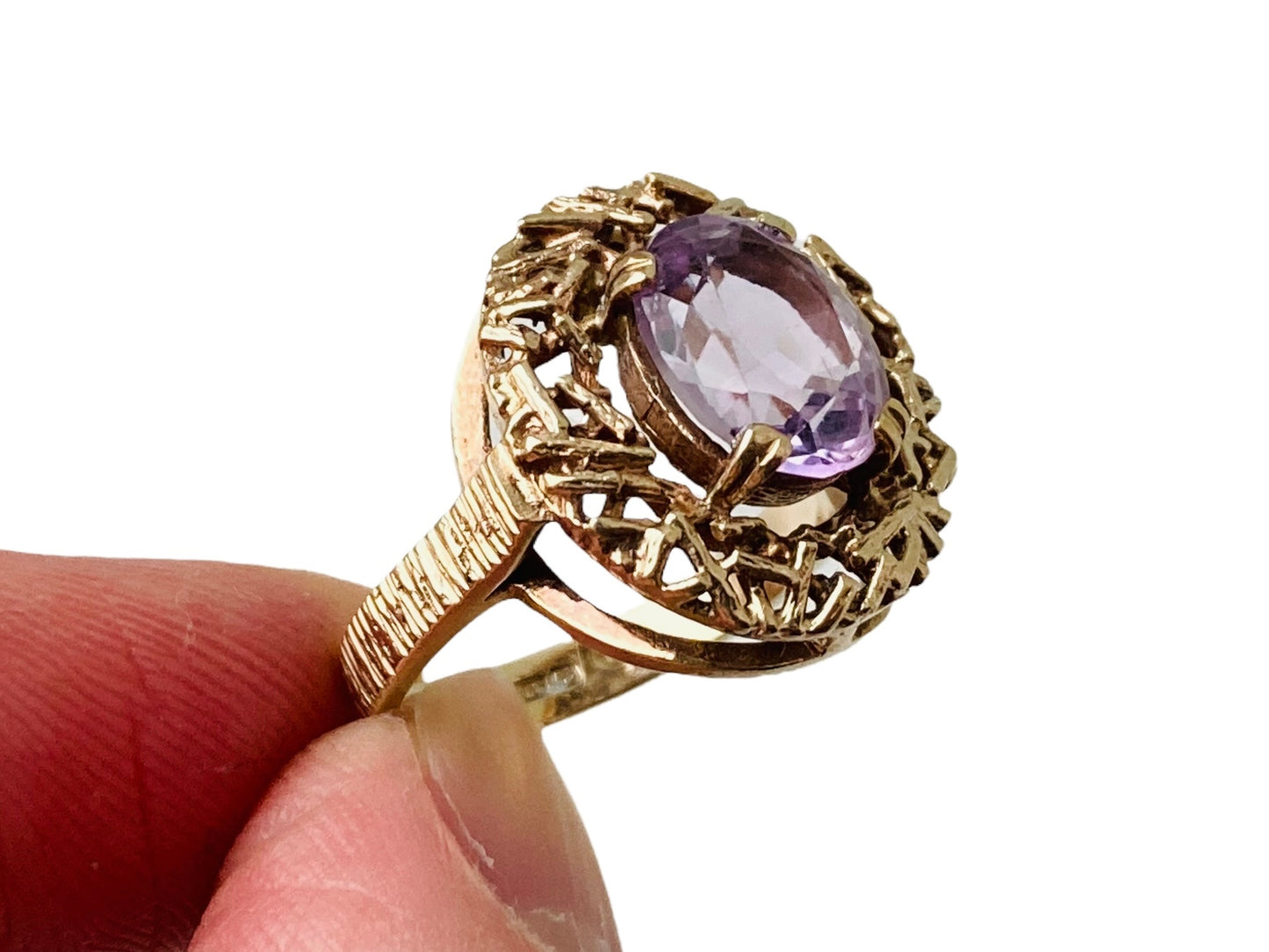 Vintage 9ct Gold Amethyst Ring