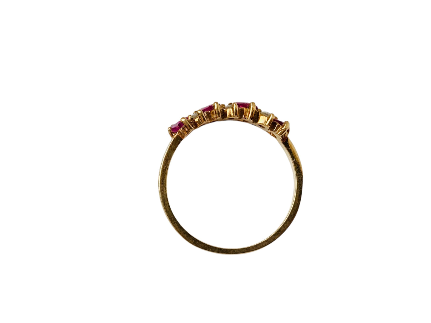 Vintage 9ct Gold Ruby & Diamond Ring