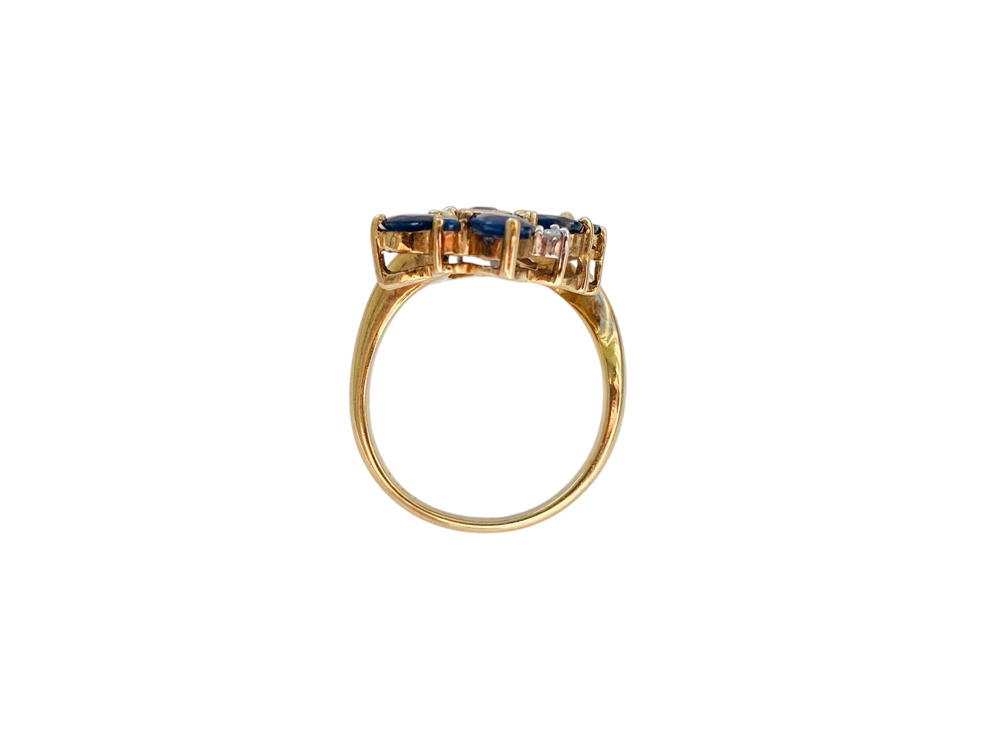 9ct Gold Sapphire & Diamond Ring
