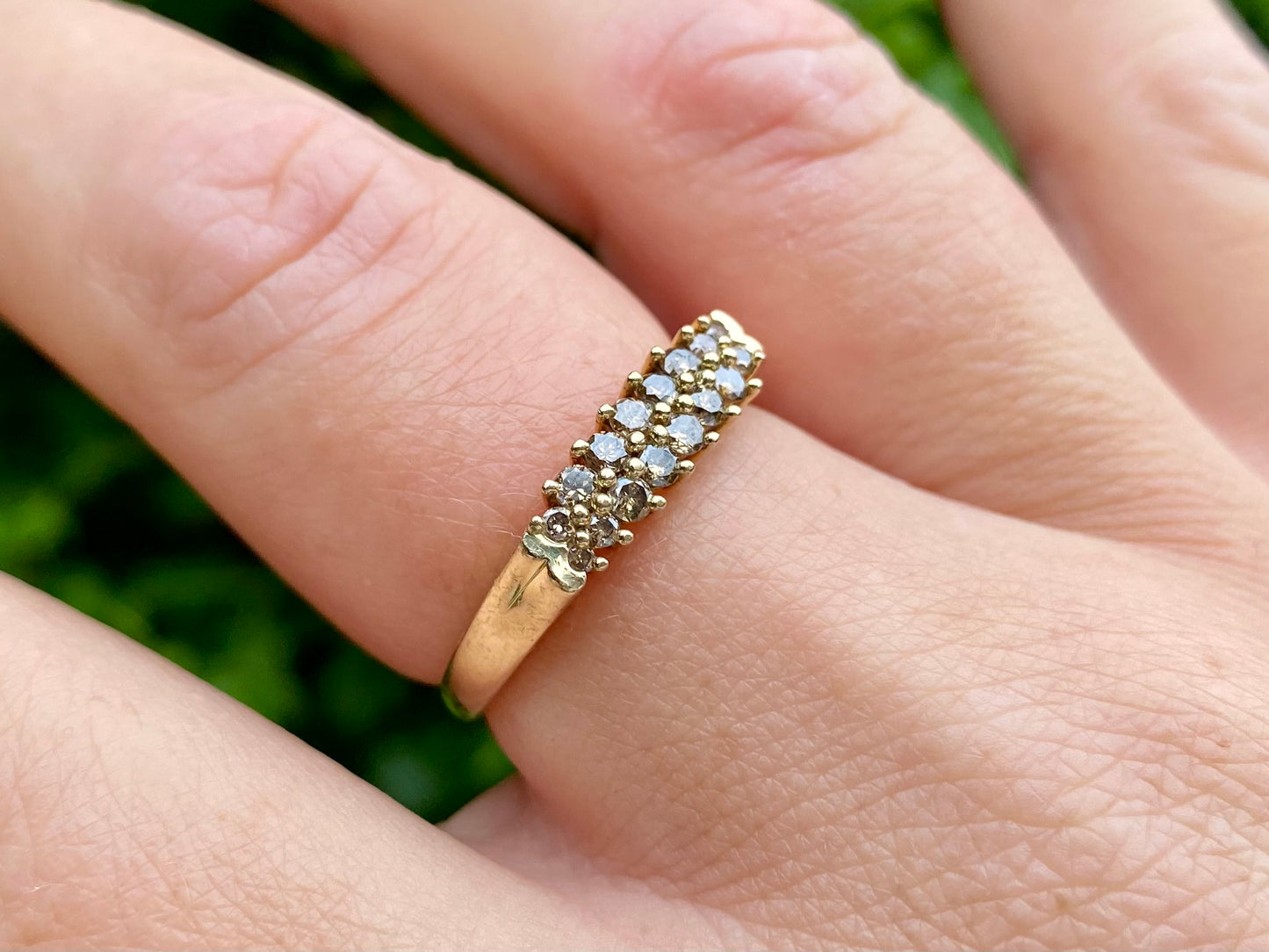 9ct Gold Champagne Diamond Ring