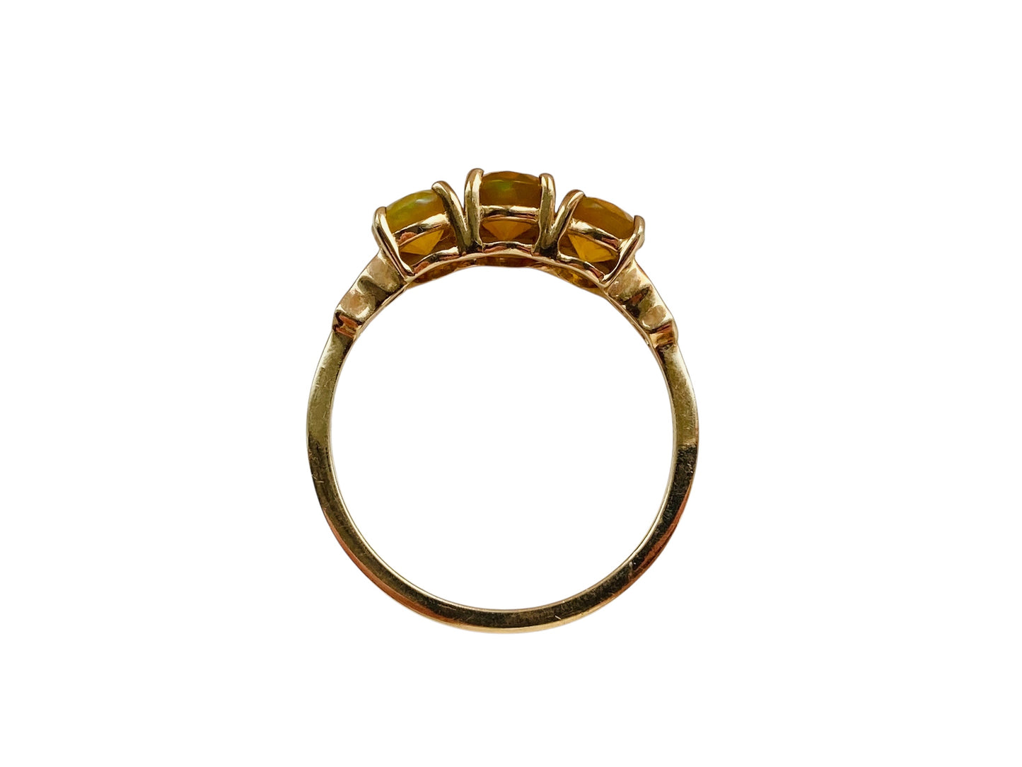 9ct Gold Opal & Diamond Ring