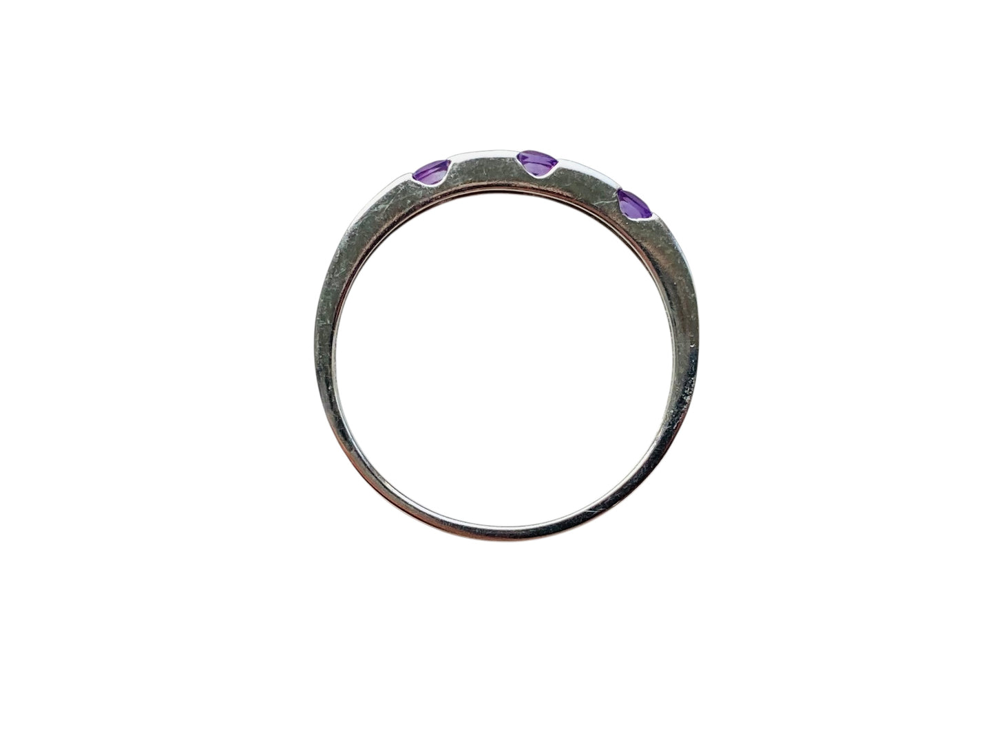 9ct Gold Amethyst & Diamond Stacking Ring