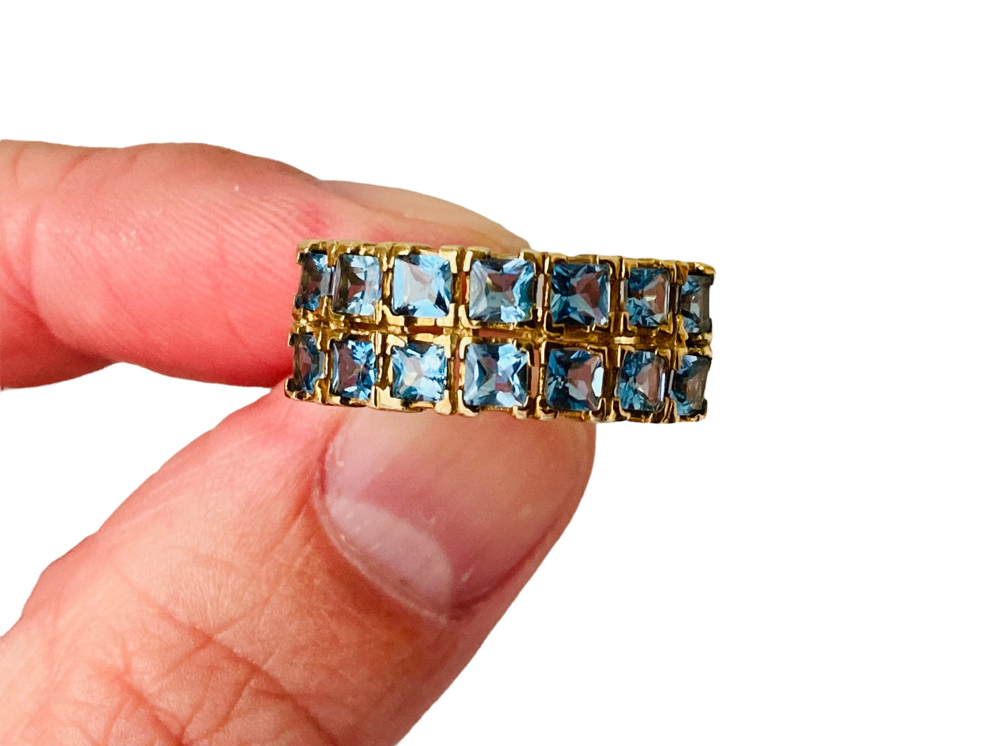 9ct Gold Blue Zircon Ring