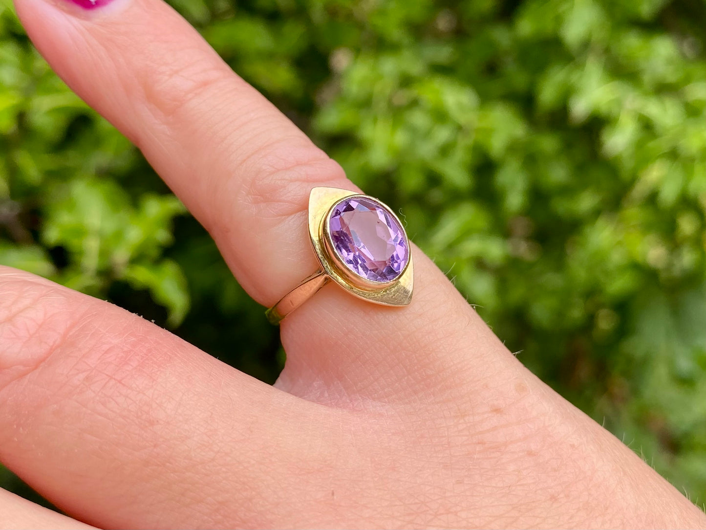 Vintage 9ct Gold Amethyst Ring