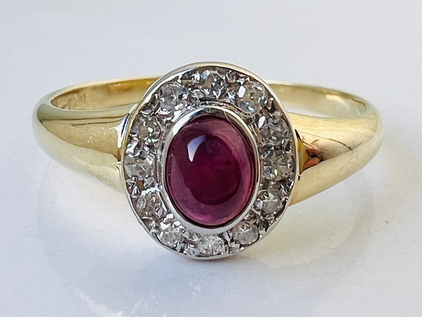 14ct Gold Ruby & Diamond Ring