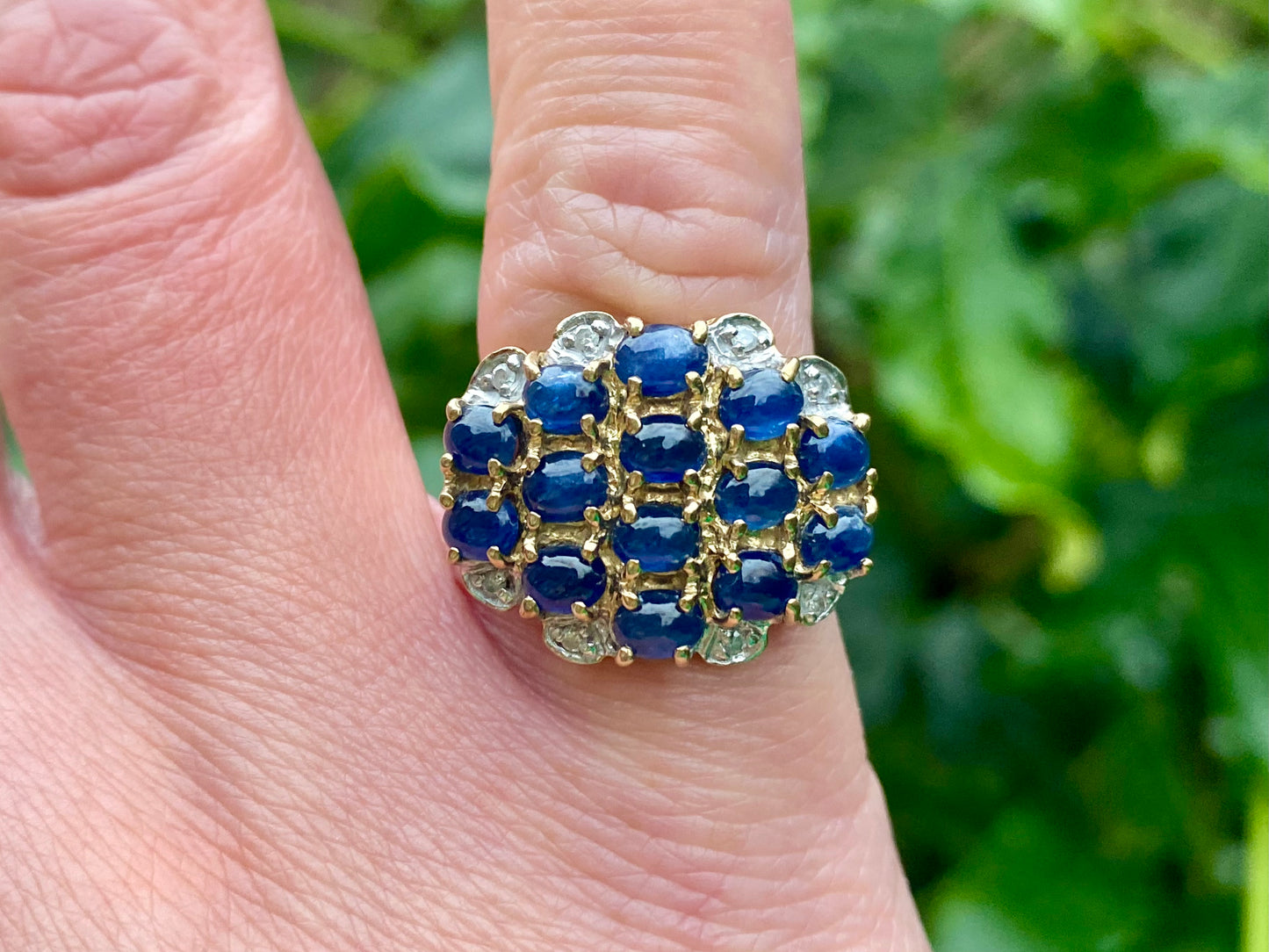 9ct Gold Sapphire & Diamond Ring