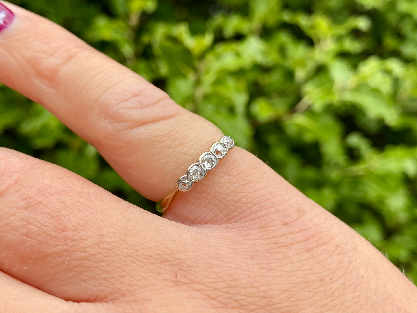 Antique 18ct Gold Five-Stone Diamond Ring