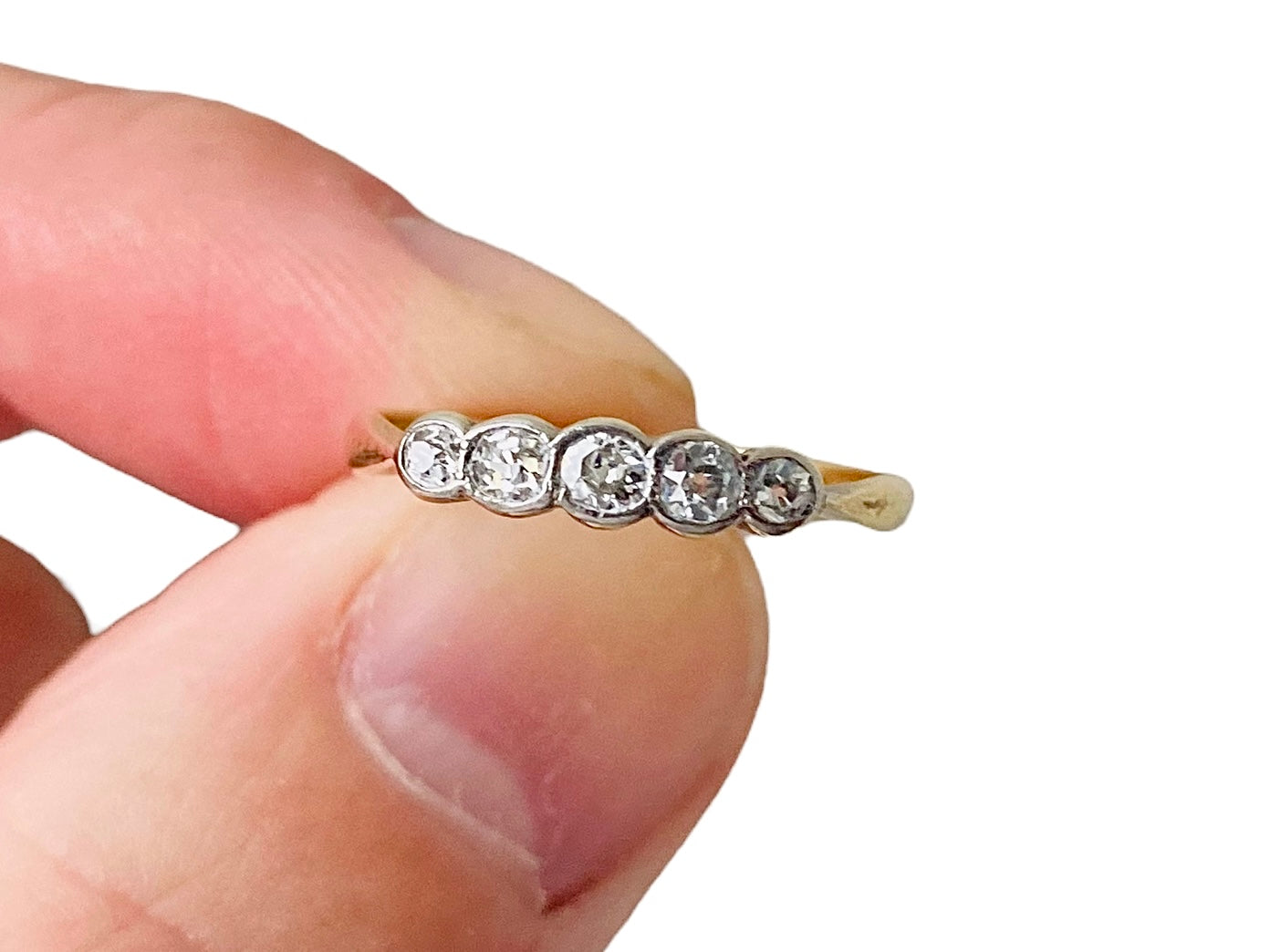 Antique 18ct Gold Five-Stone Diamond Ring