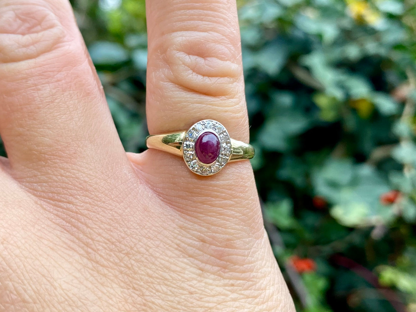 14ct Gold Ruby & Diamond Ring