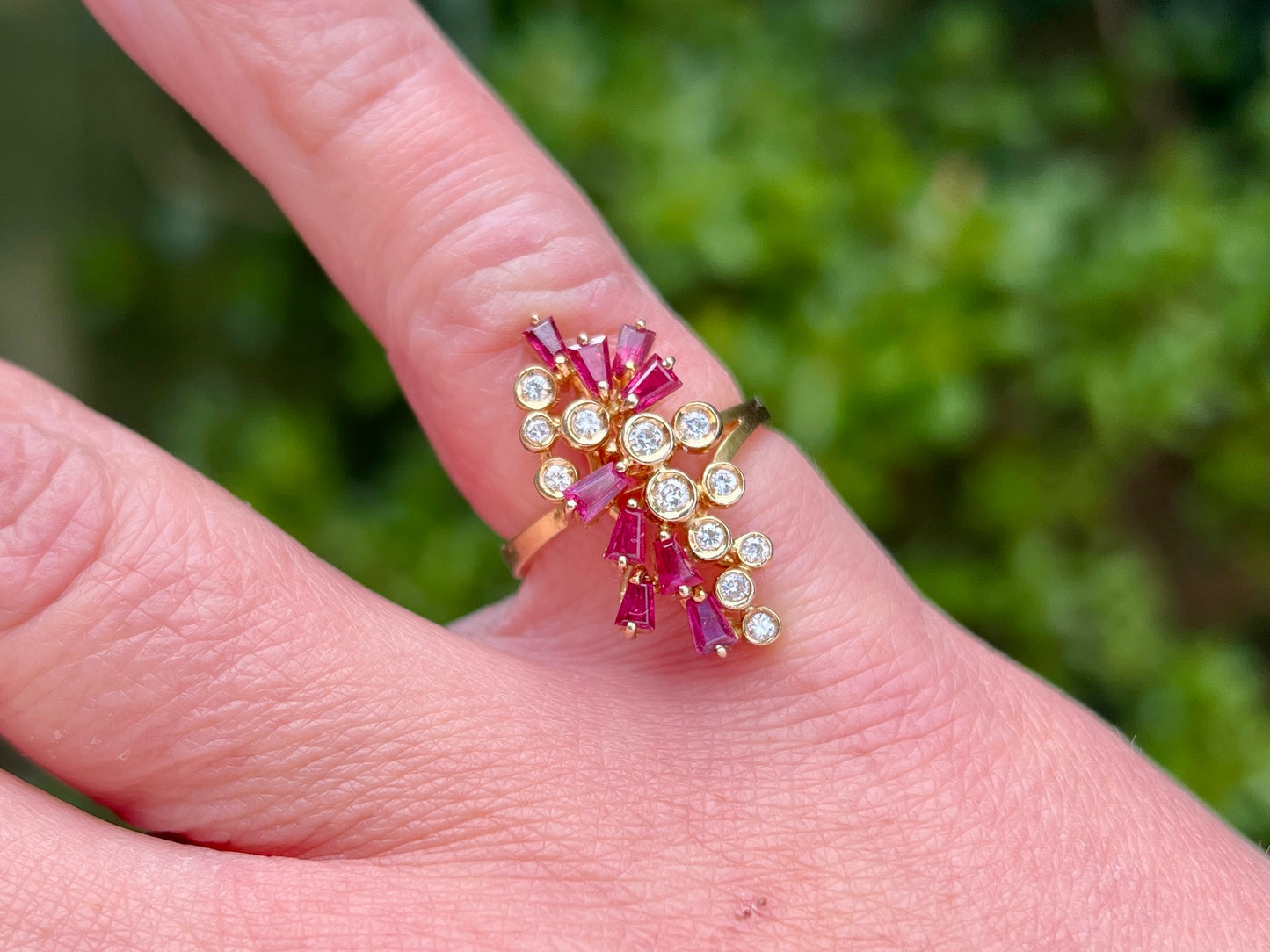 14ct Gold Ruby & Diamond Ring