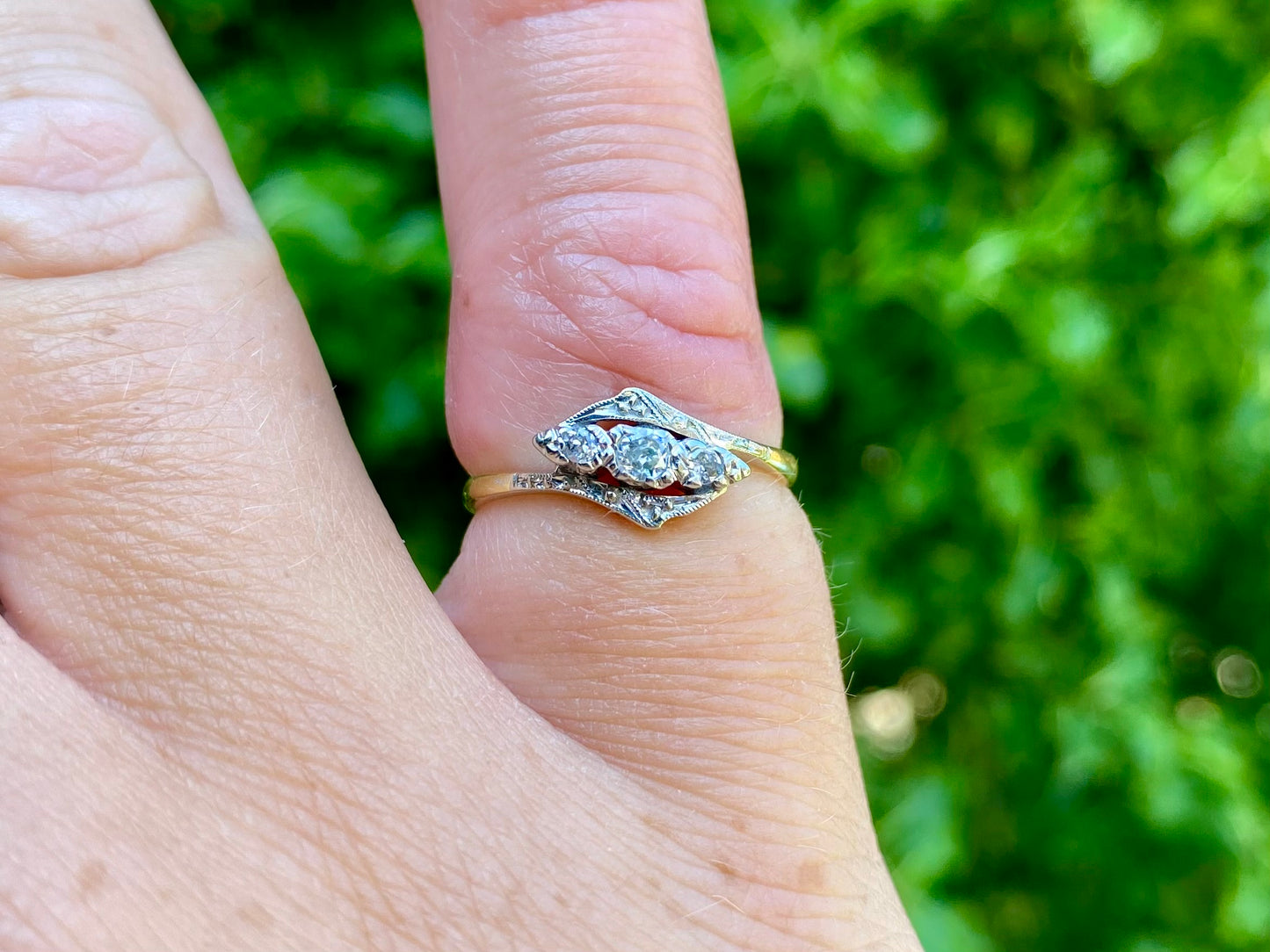 Antique 18ct Gold Diamond Ring