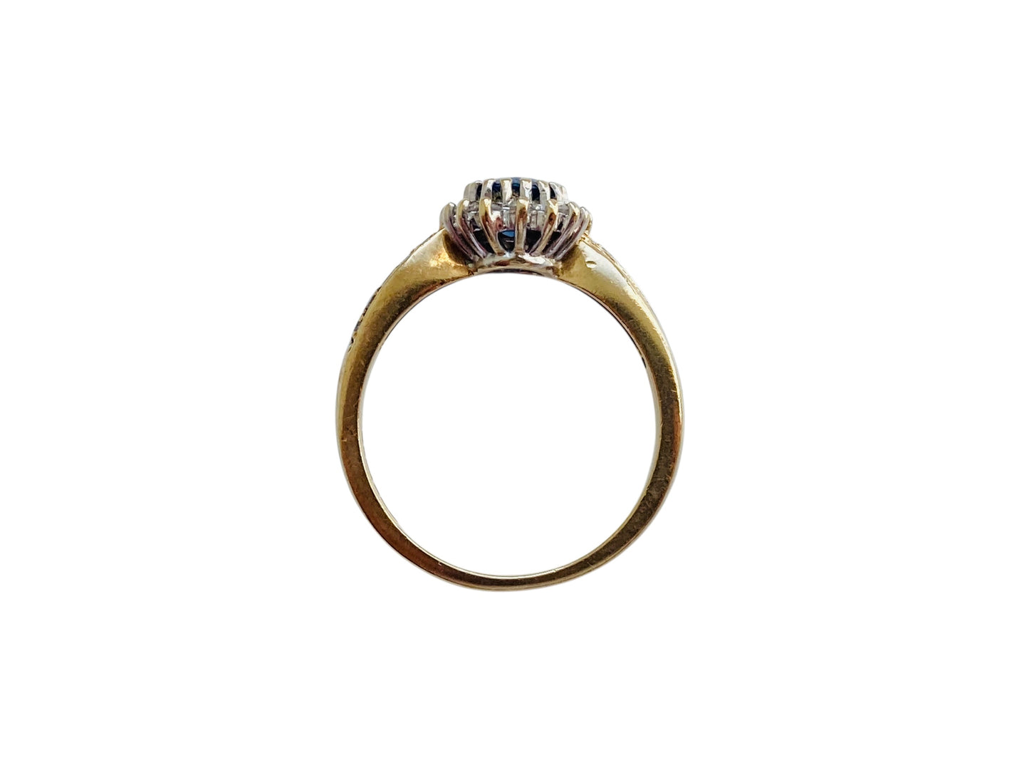 Vintage 9ct Gold Sapphire & Diamond Ring