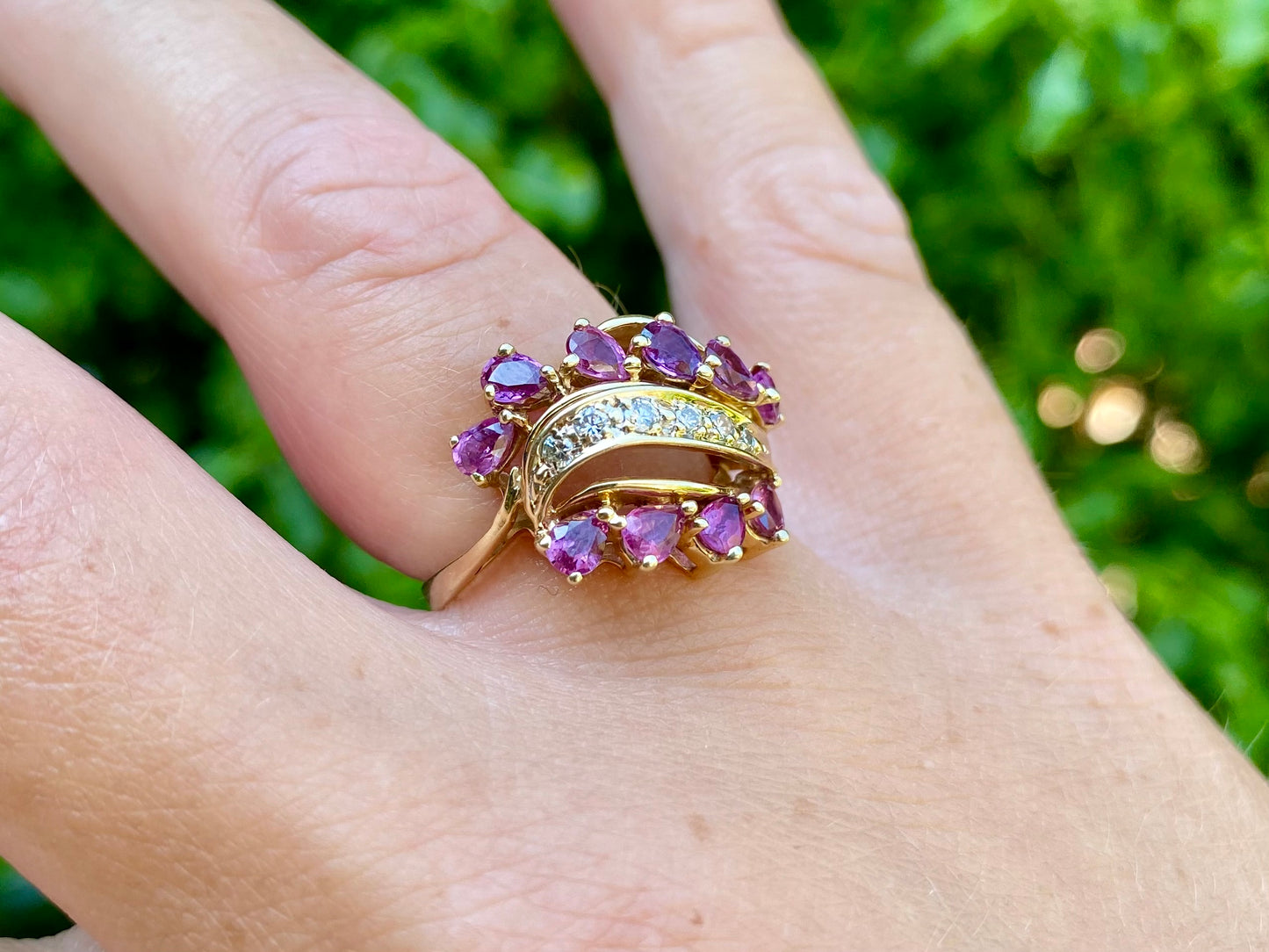 14ct Gold Ruby & Diamond Ring