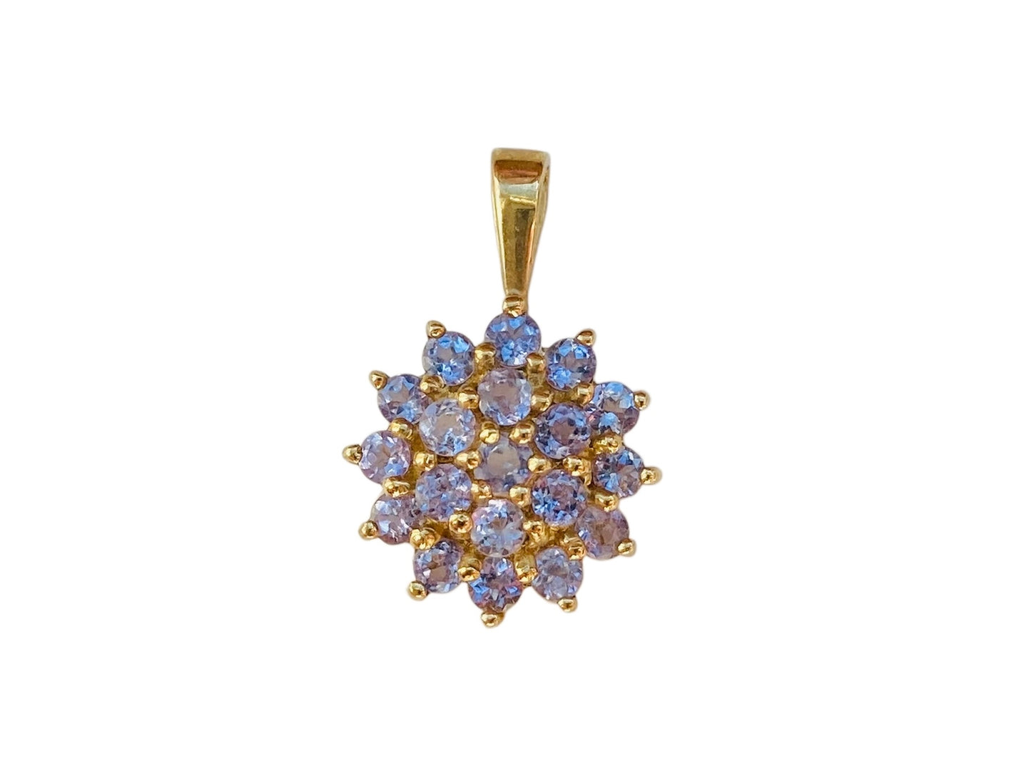 9ct Gold Tanzanite Cluster Pendant