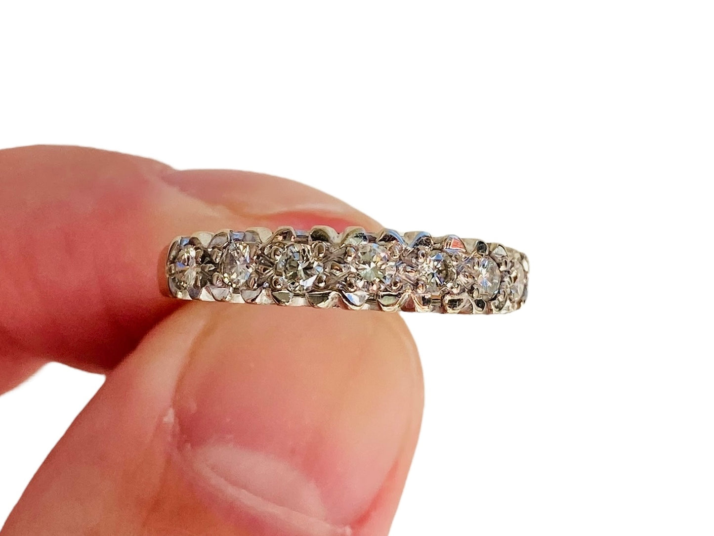 Vintage 18ct Gold Seven-Stone Diamond Ring