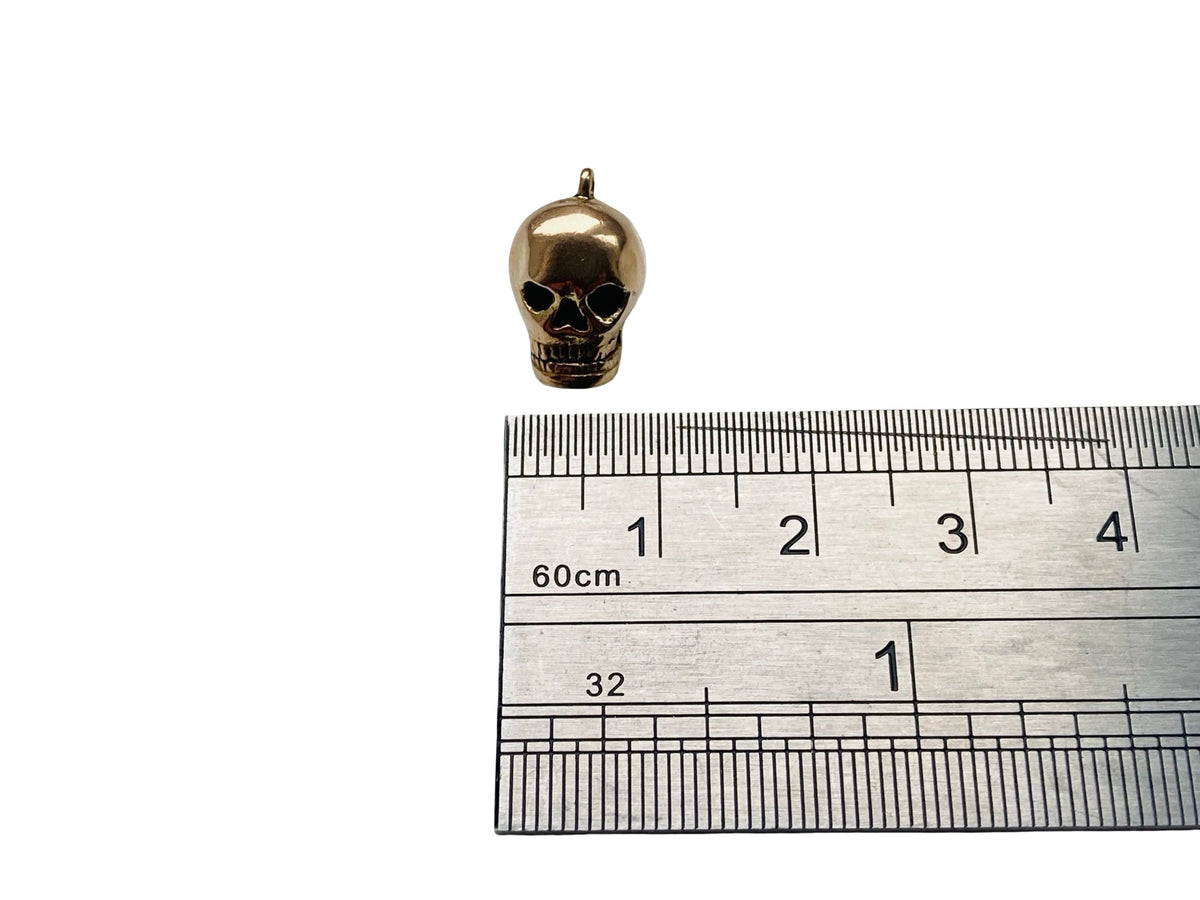 Vintage 9ct Gold Skull Charm or Pendant