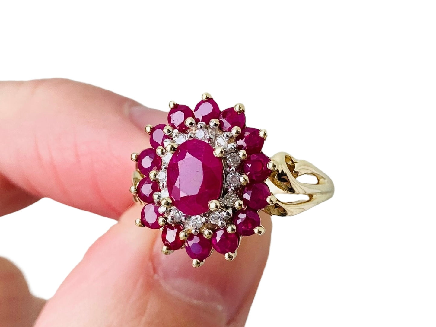 9ct Gold Ruby & Diamond Ring