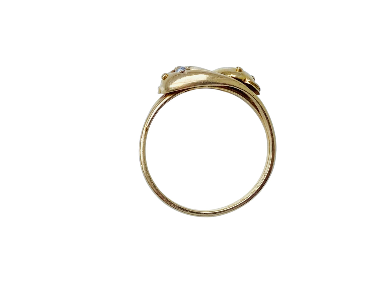 Antique 18ct Gold Diamond Snake Ring