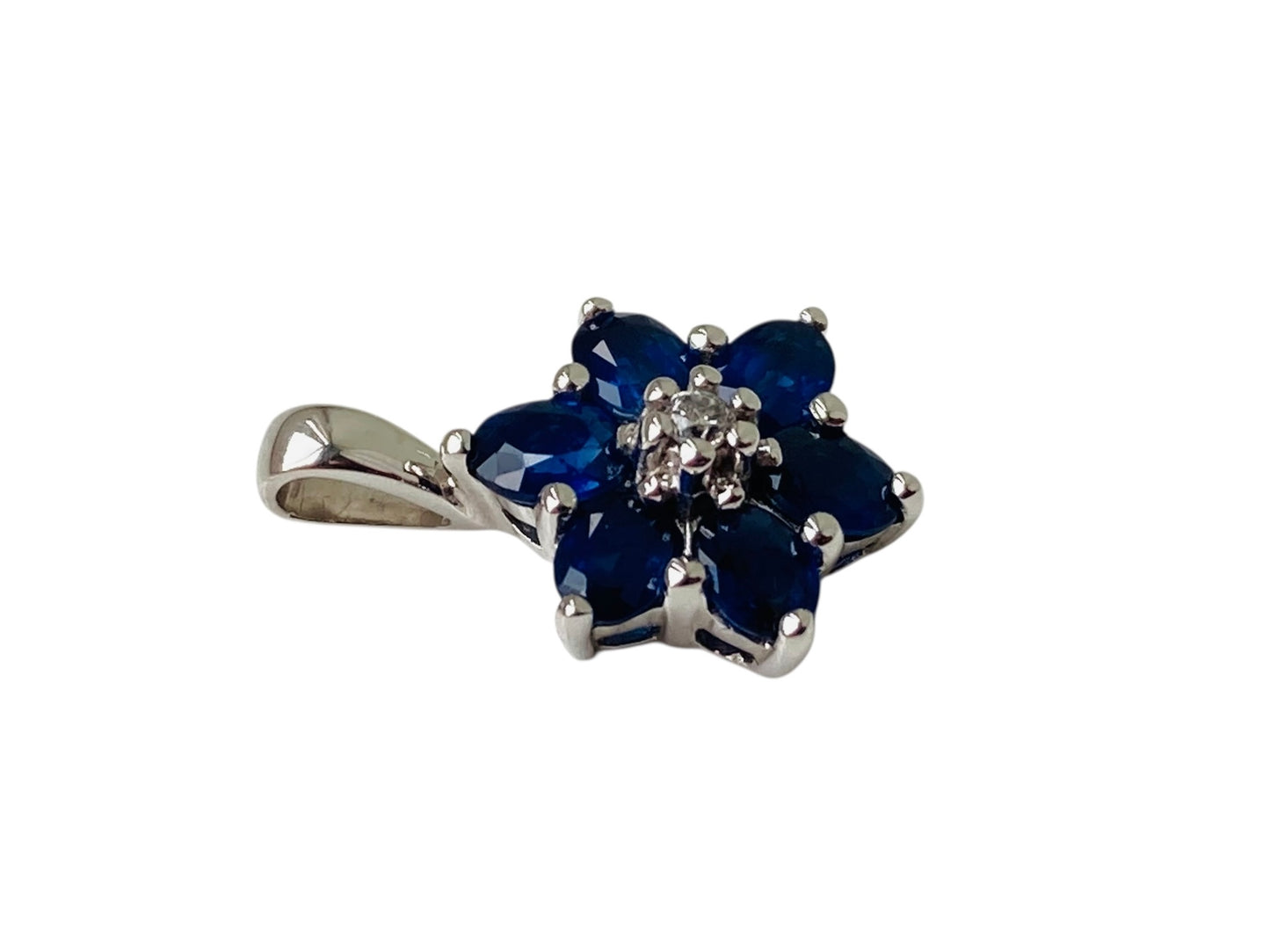 14ct Gold Sapphire & Diamond Pendant