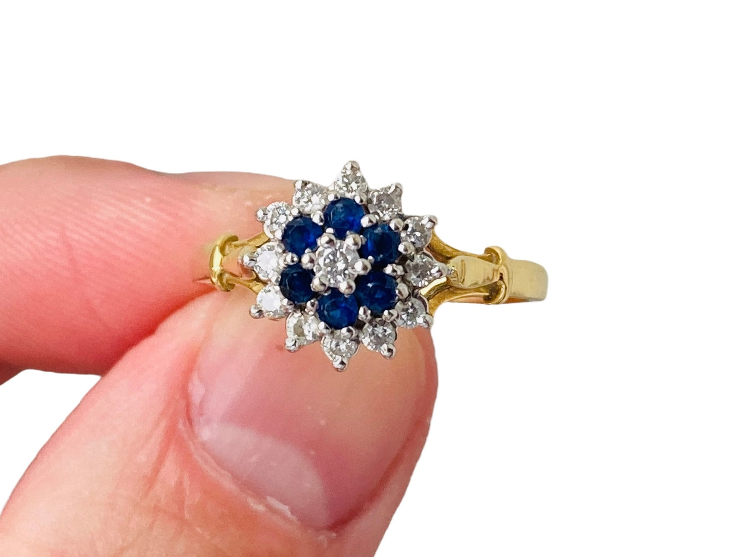 18ct Gold Sapphire & Diamond Ring