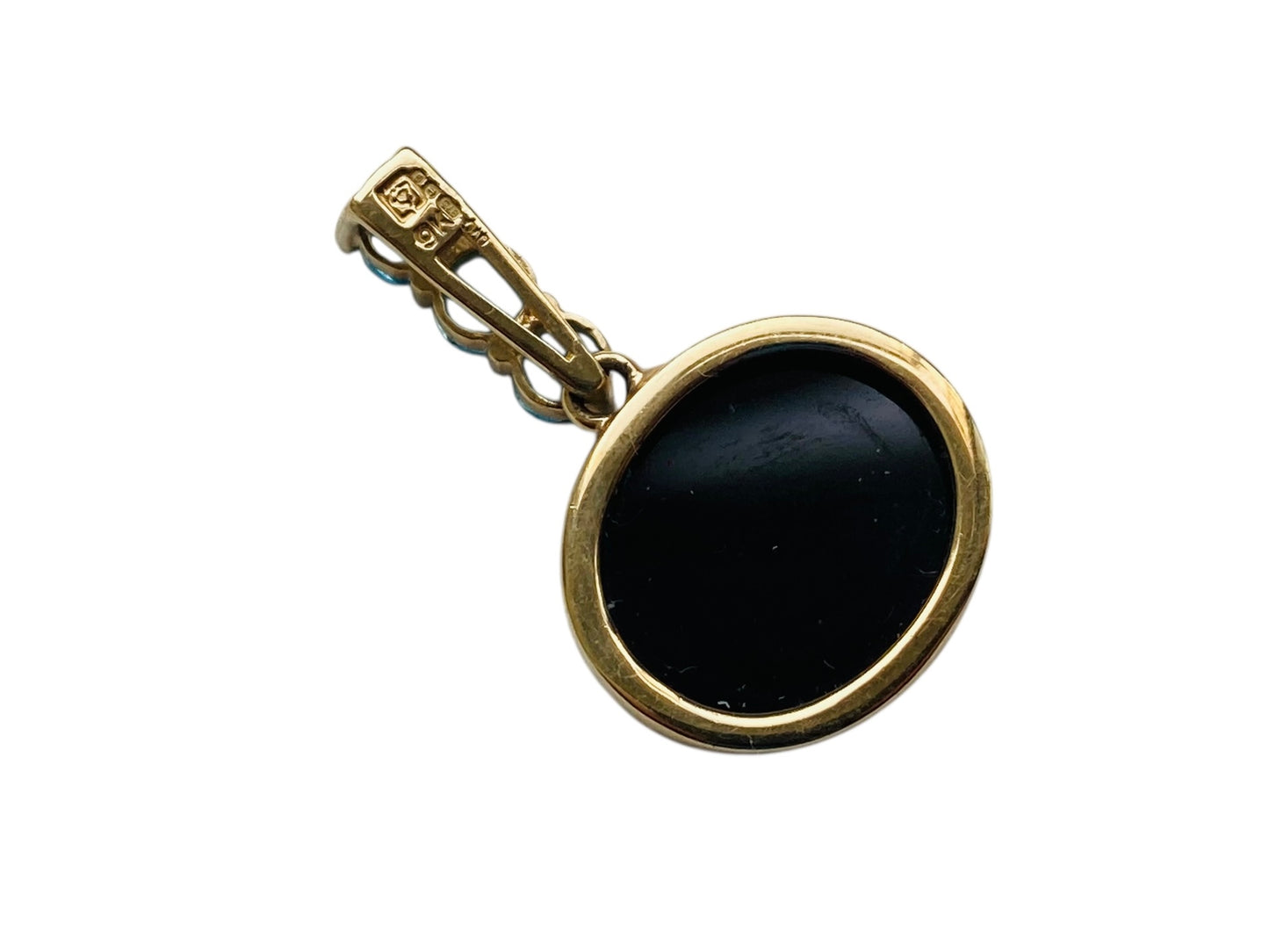 9ct Gold Opal & Topaz Pendant