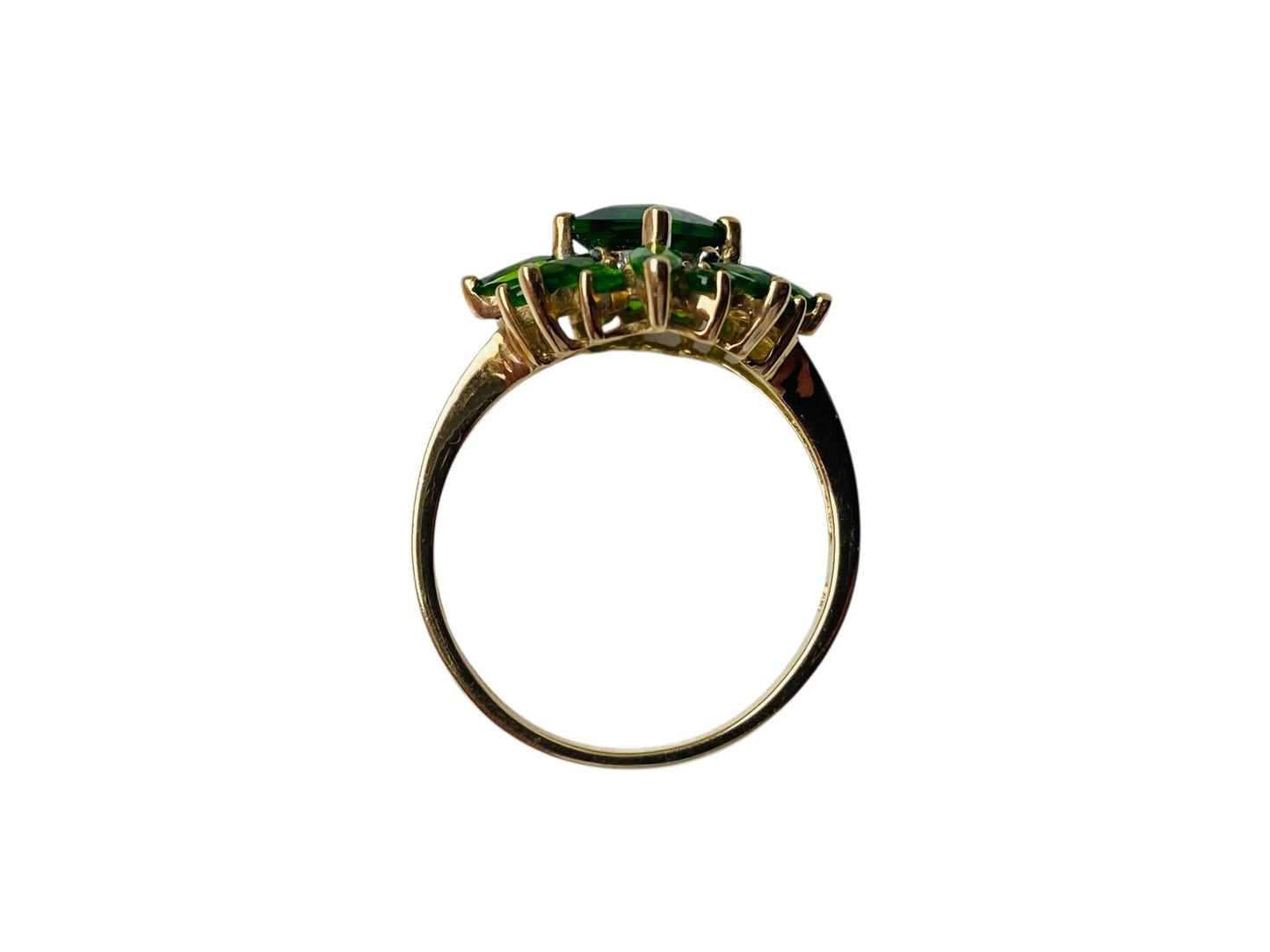 9ct Gold Diopside & Diamond Ring