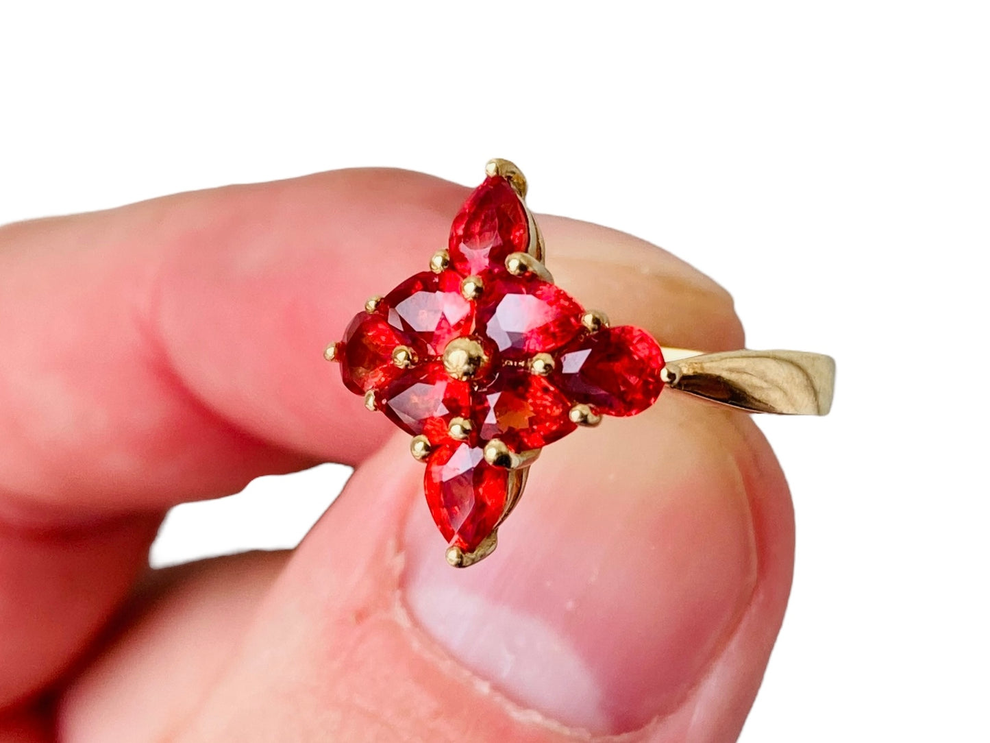 9ct Gold Red Sapphire Ring