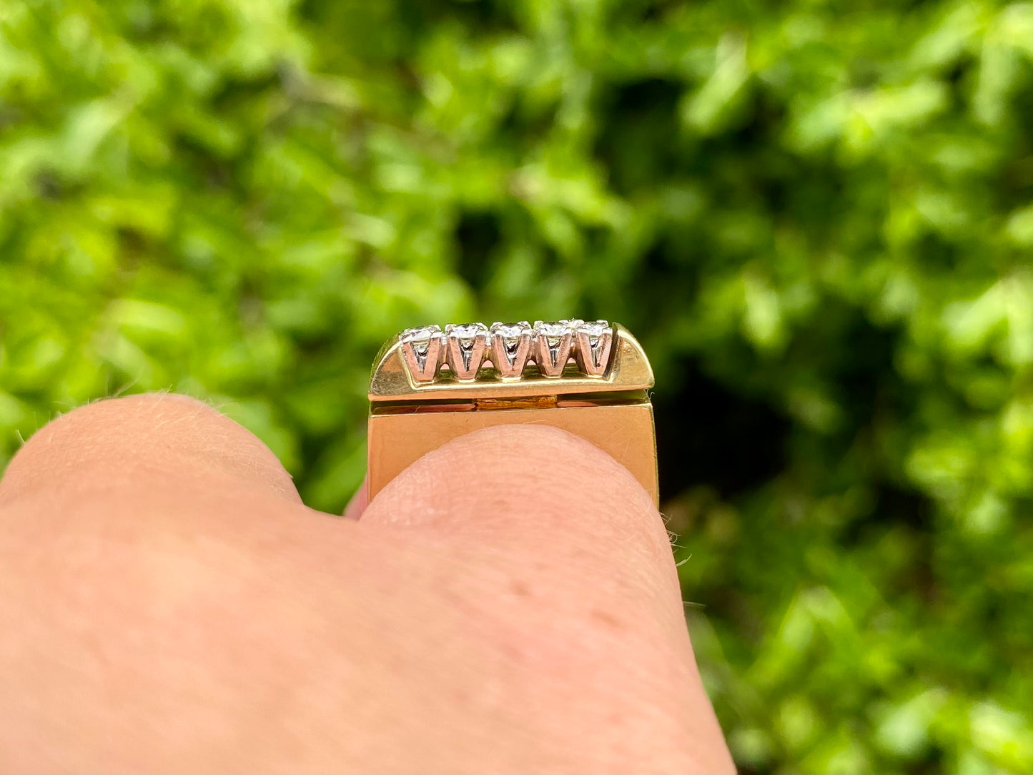Vintage 18ct Gold Five-Stone Diamond Ring
