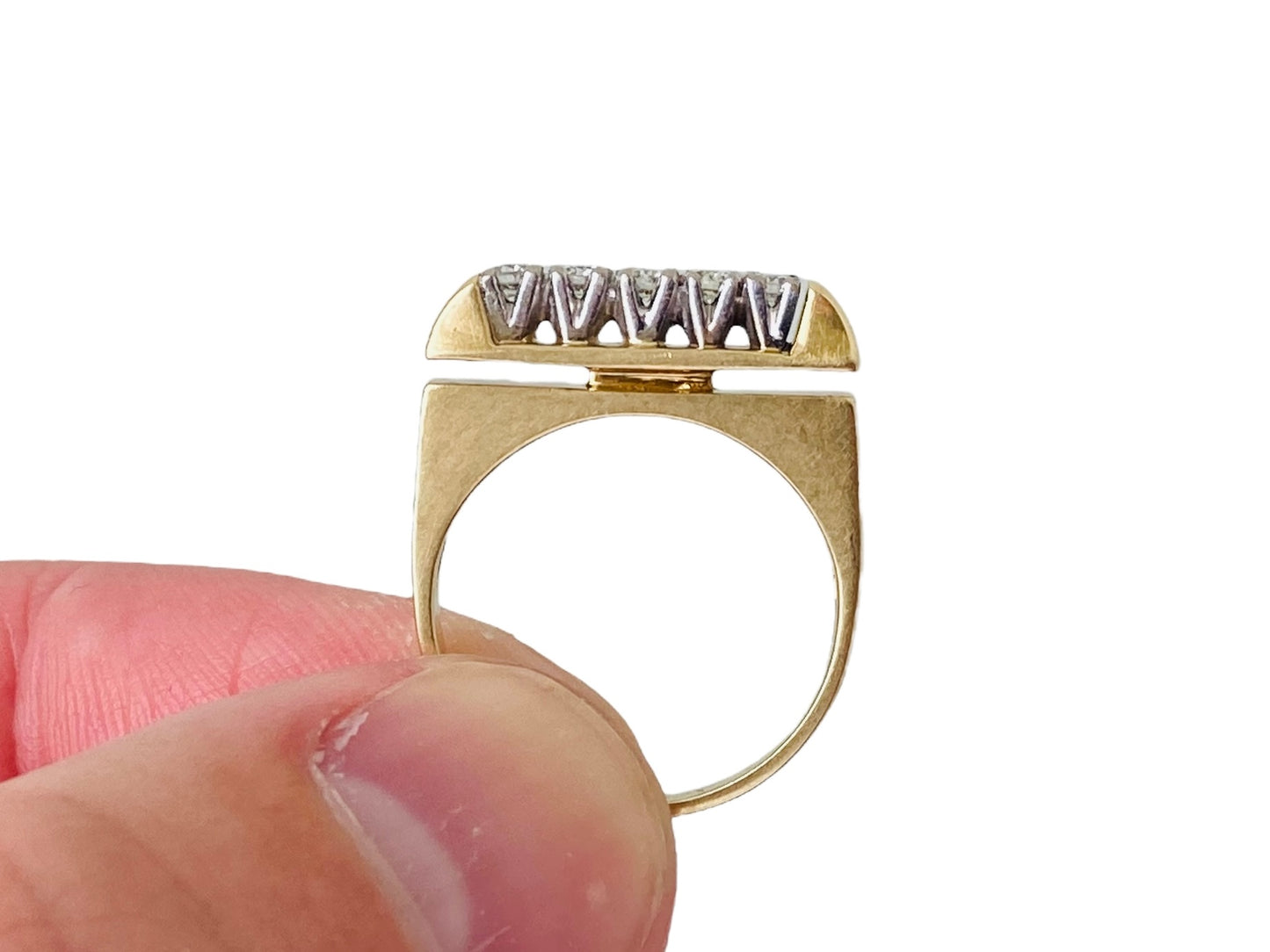 Vintage 18ct Gold Five-Stone Diamond Ring