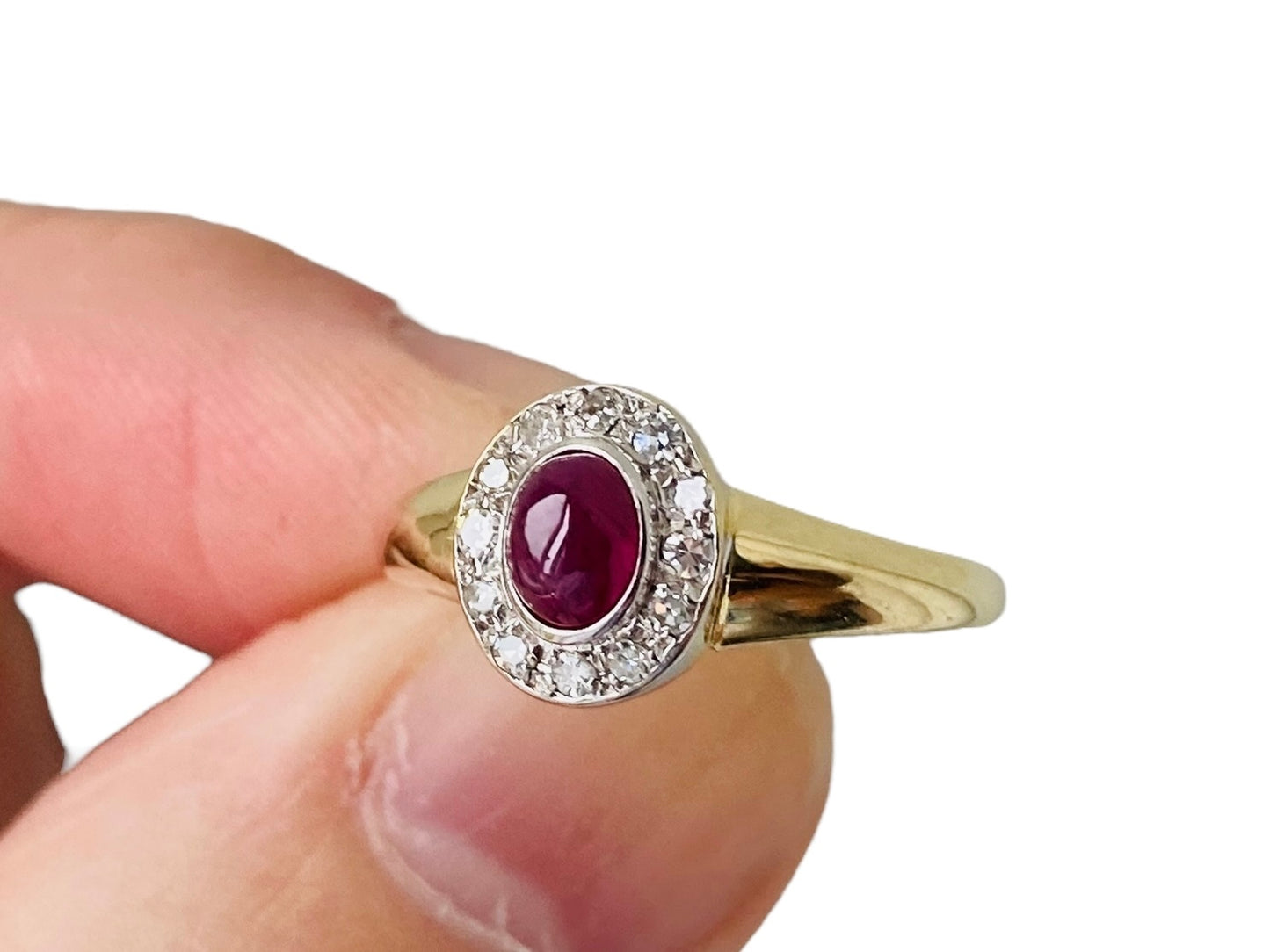 14ct Gold Ruby & Diamond Ring