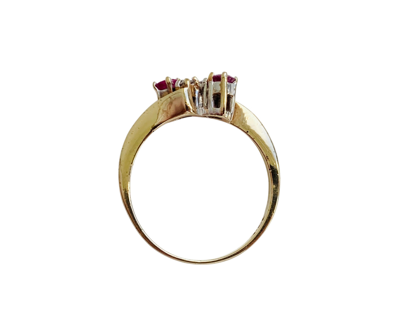 Vintage 9ct Gold Ruby & Diamond Ring