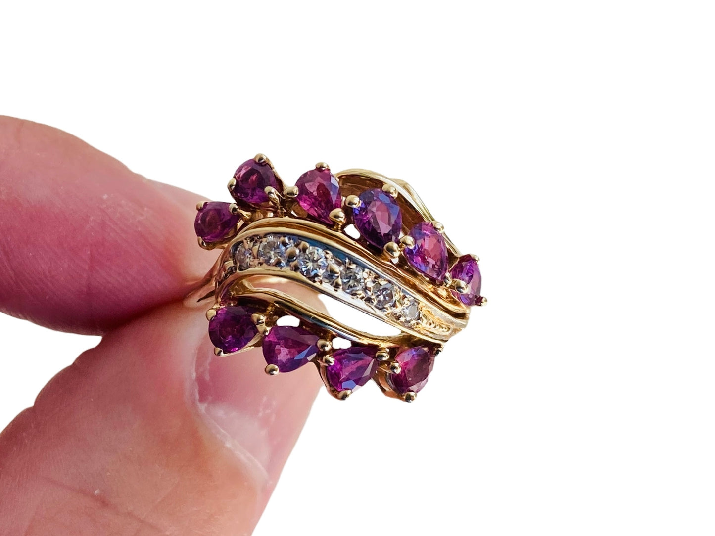 14ct Gold Ruby & Diamond Ring